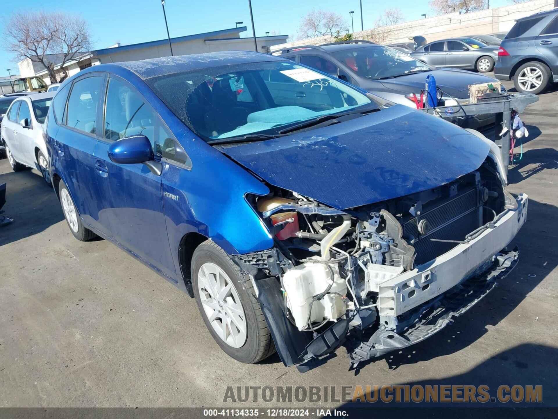 JTDZN3EU9D3288787 TOYOTA PRIUS V 2013