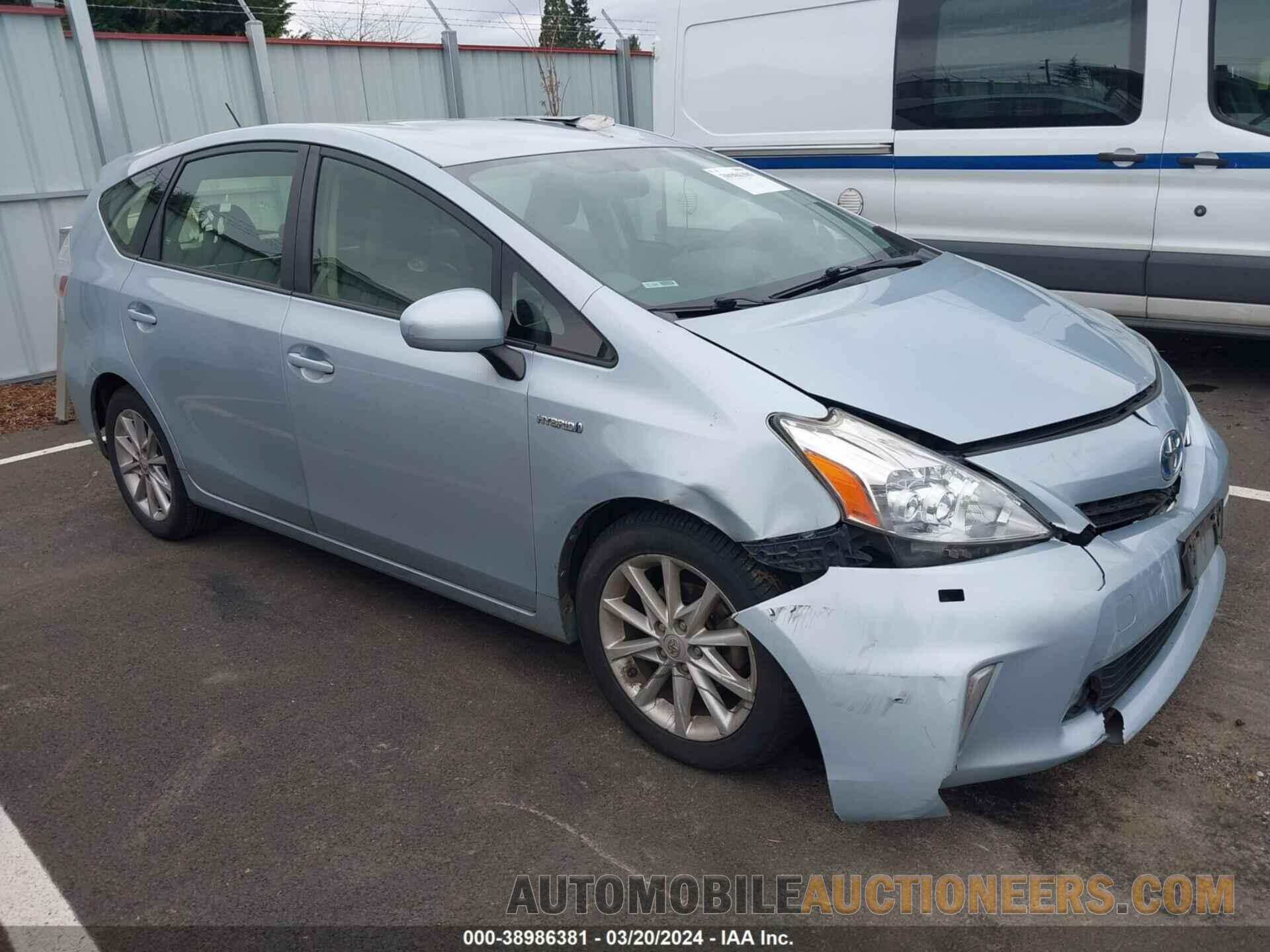 JTDZN3EU9EJ010582 TOYOTA PRIUS V 2014