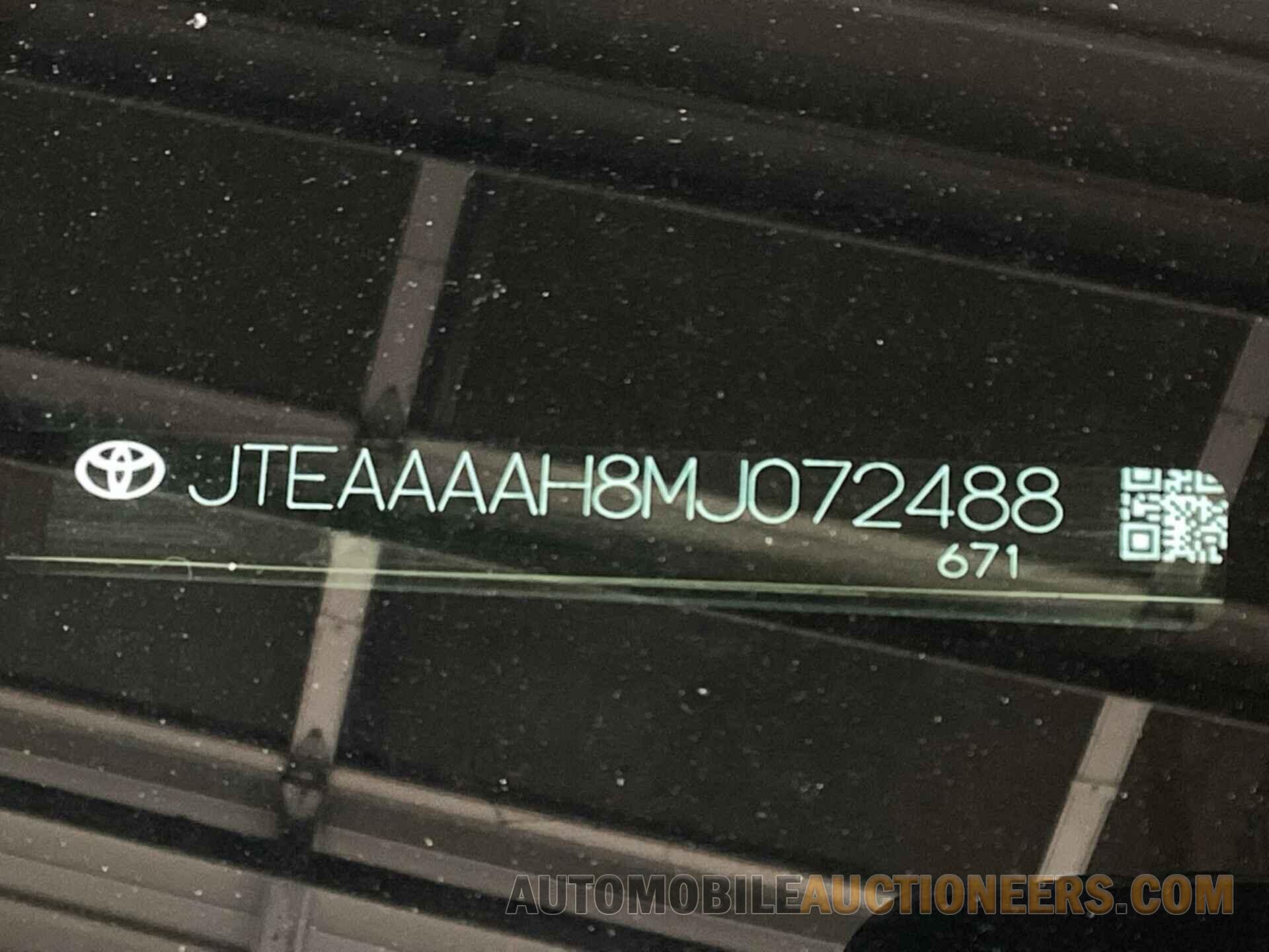 JTEAAAAH8MJ072488 TOYOTA VENZA 2021