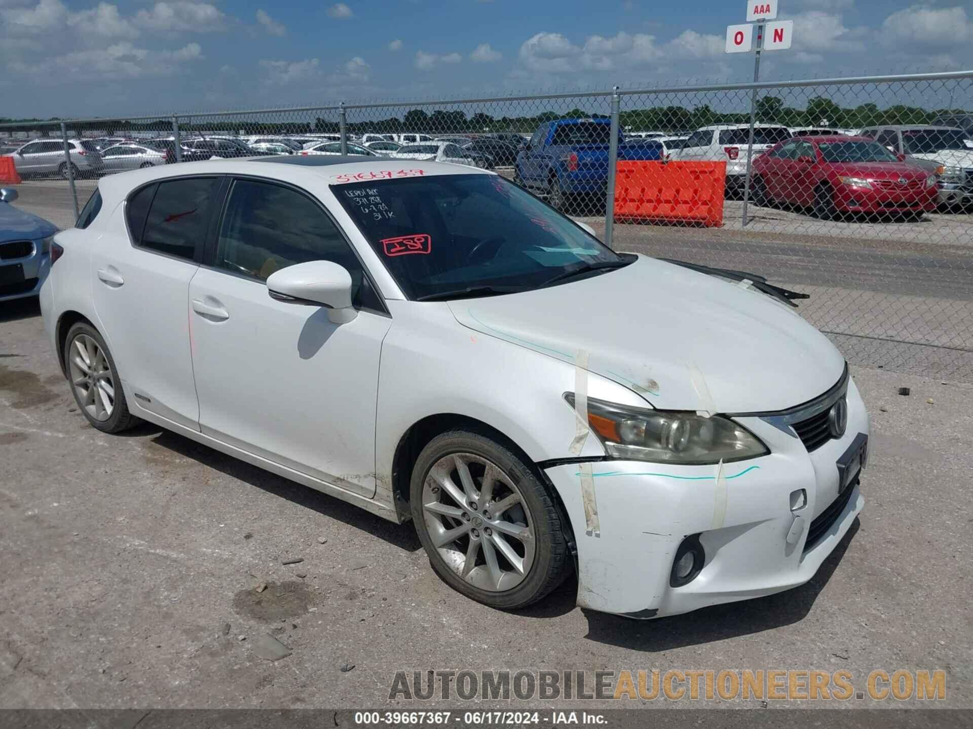 JTHKD5BH3C2102882 LEXUS CT 200H 2012