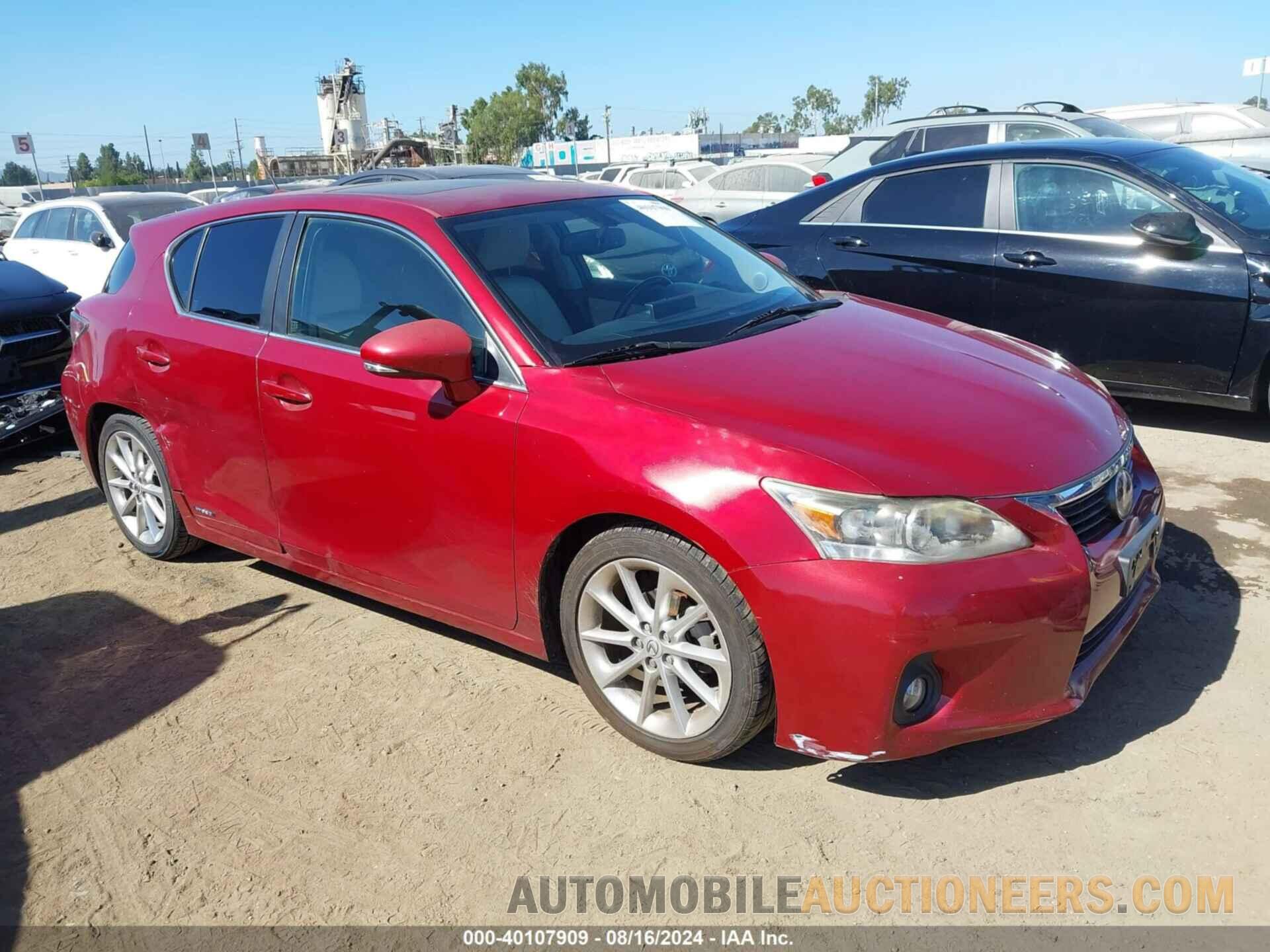 JTHKD5BH6C2104142 LEXUS CT 200H 2012