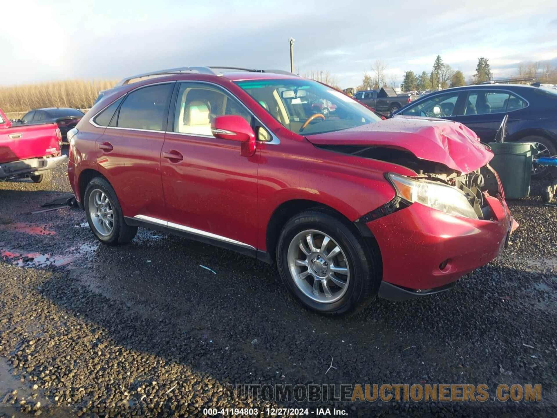 JTJBK1BA9C2445227 LEXUS RX 350 2012