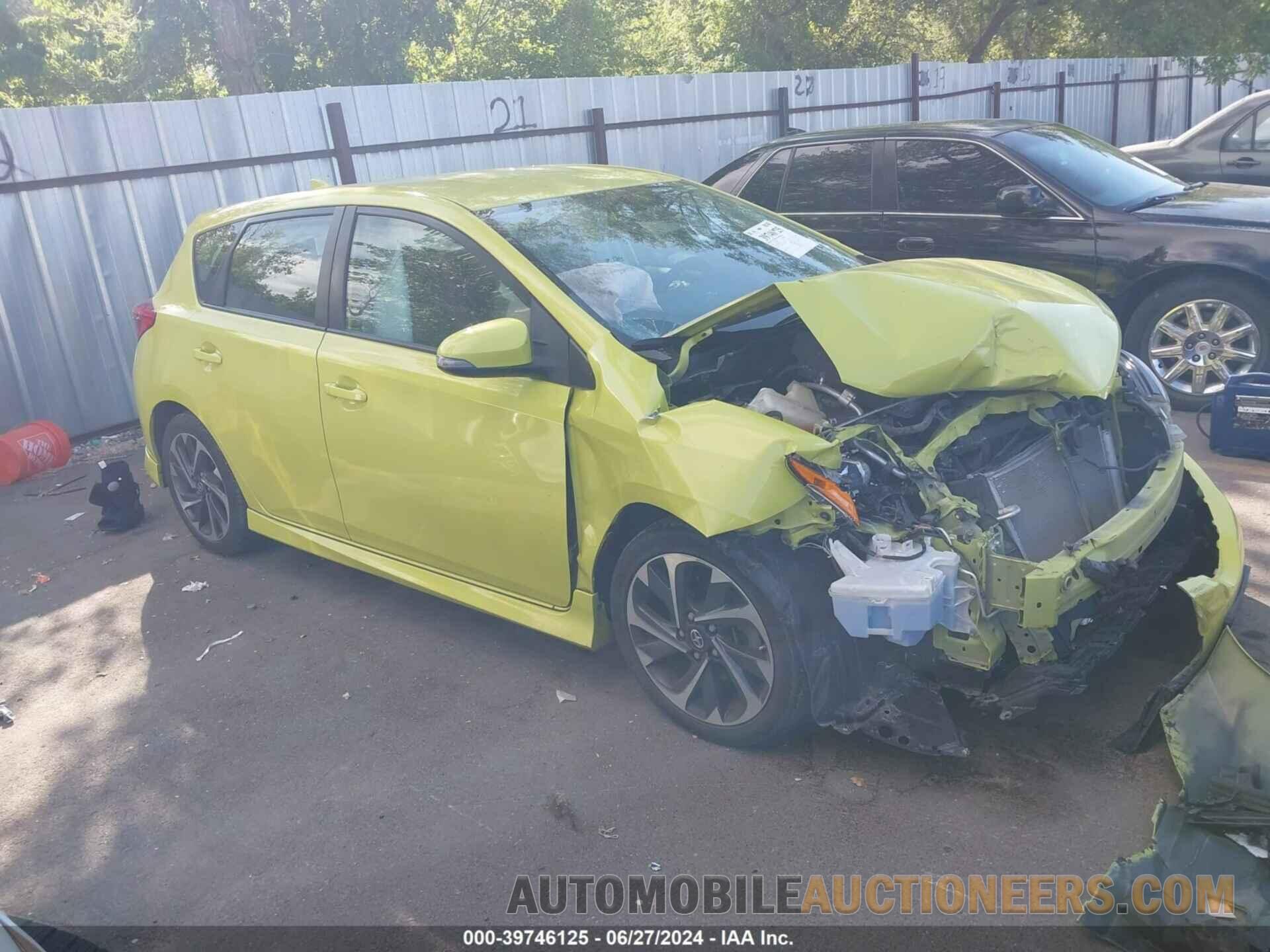 JTNKARJE6GJ511300 TOYOTA SCION IM 2016