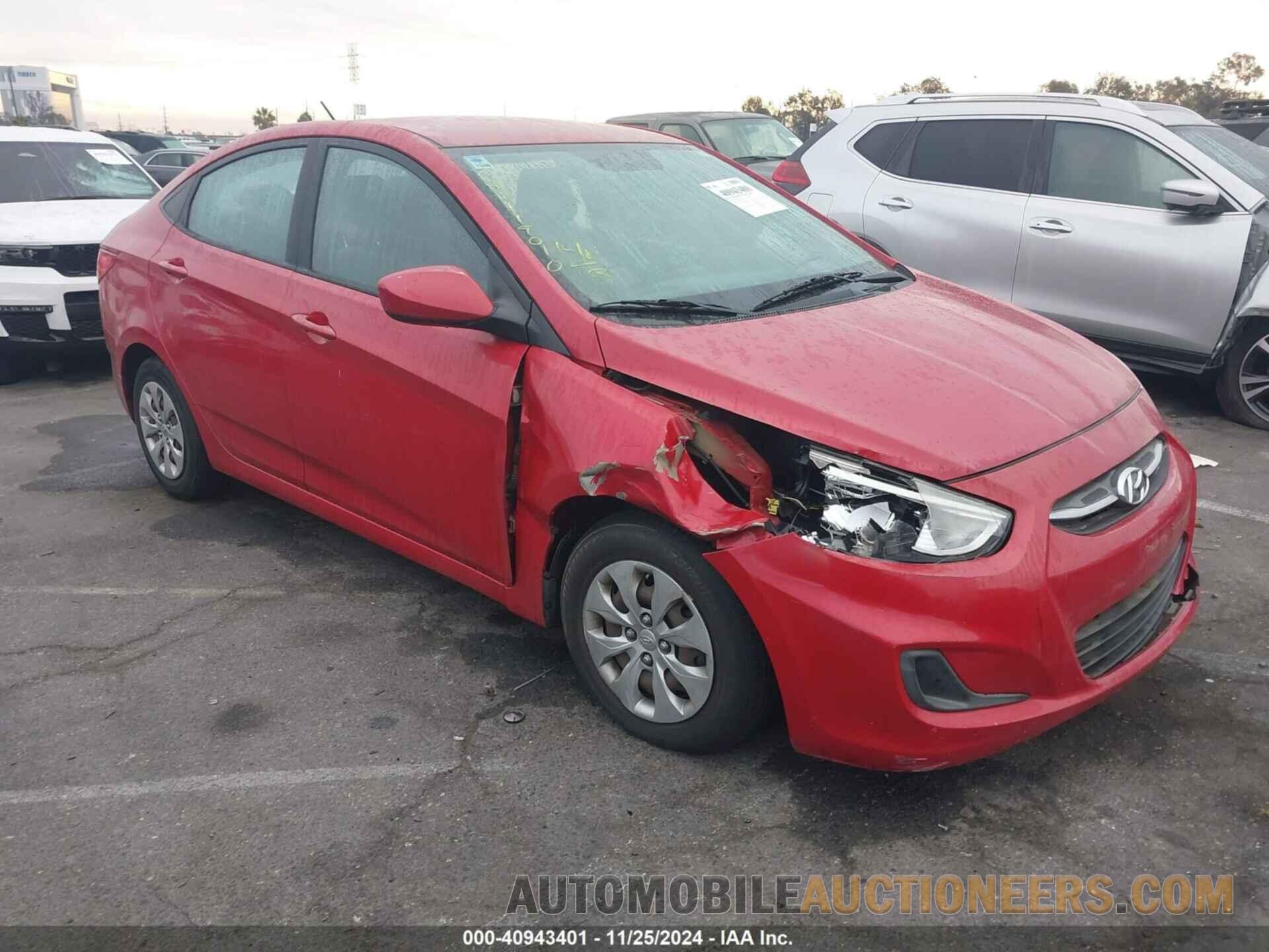 KMHCT4AEXGU091654 HYUNDAI ACCENT 2016