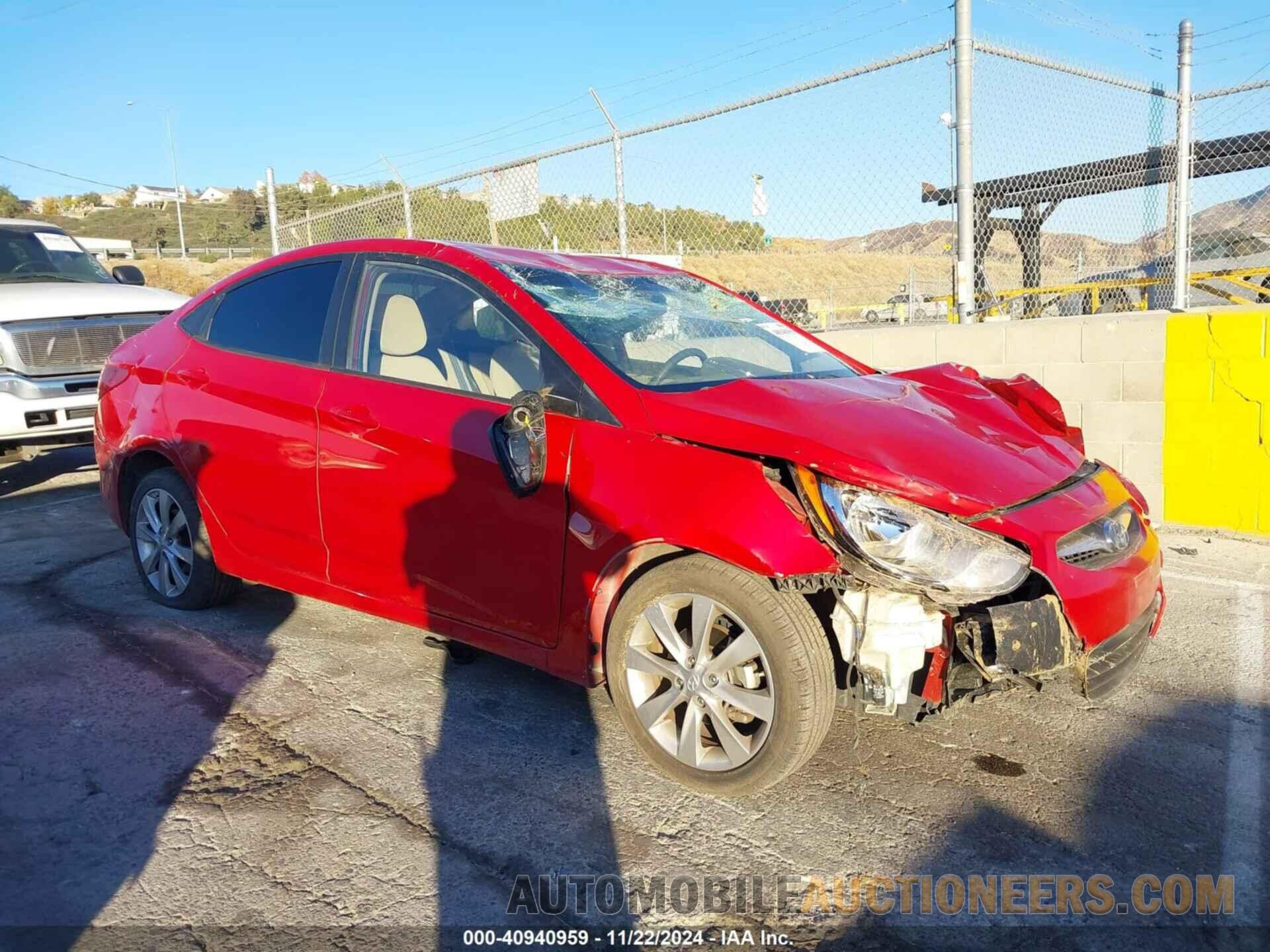 KMHCU4AE1DU284087 HYUNDAI ACCENT 2013