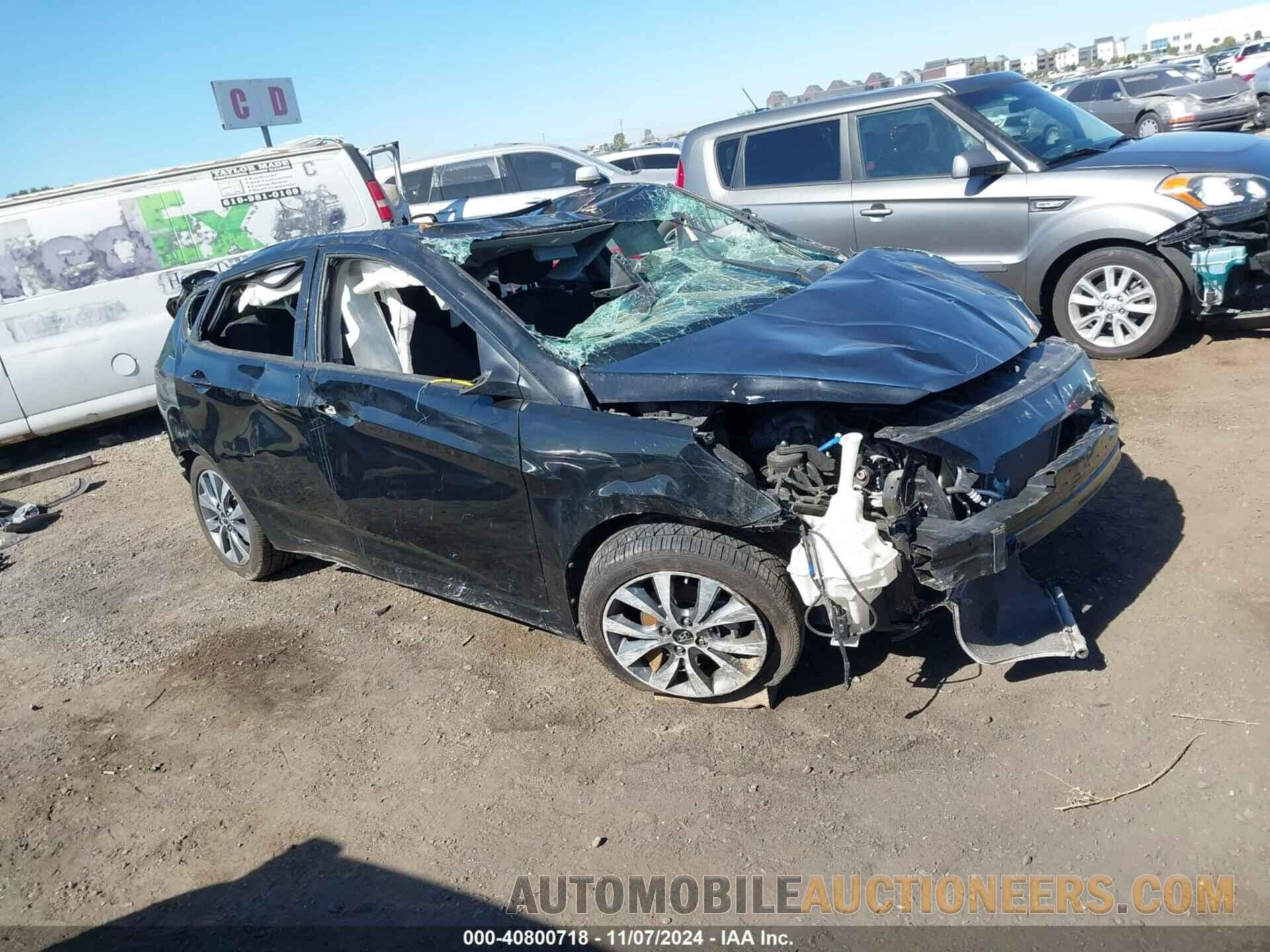 KMHCU5AE6GU296522 HYUNDAI ACCENT 2016