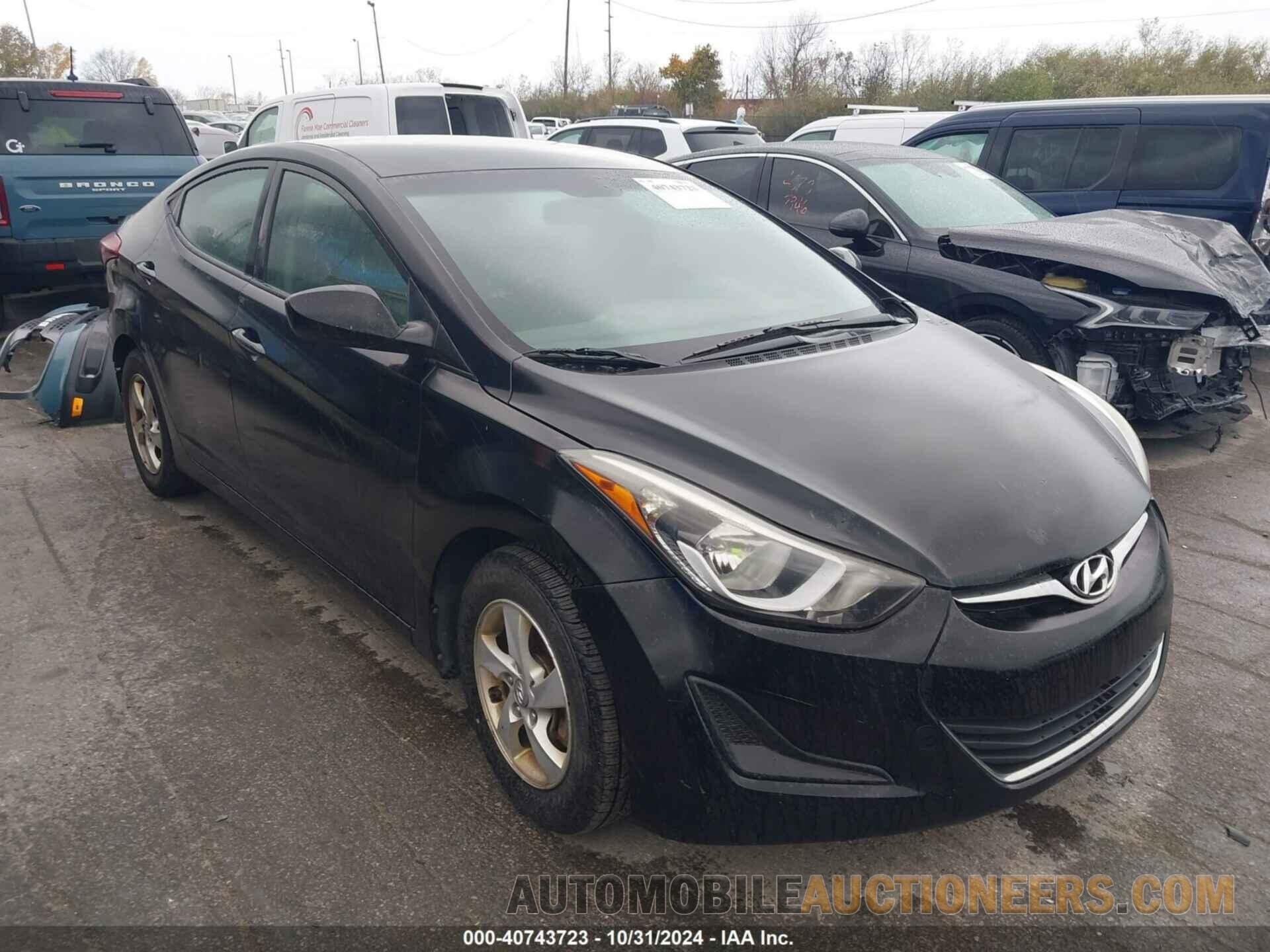 KMHDH4AE0EU172116 HYUNDAI ELANTRA 2014