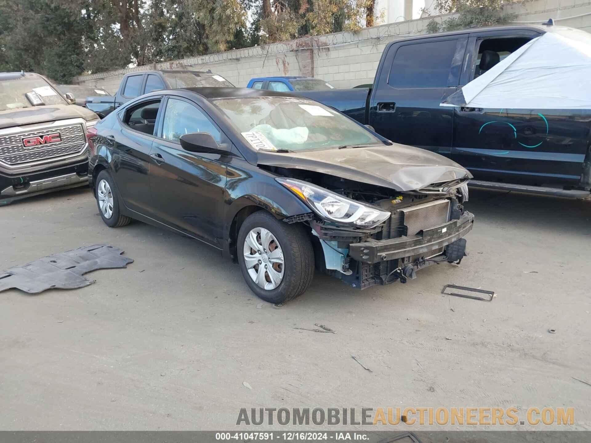 KMHDH4AE0GU607557 HYUNDAI ELANTRA 2016