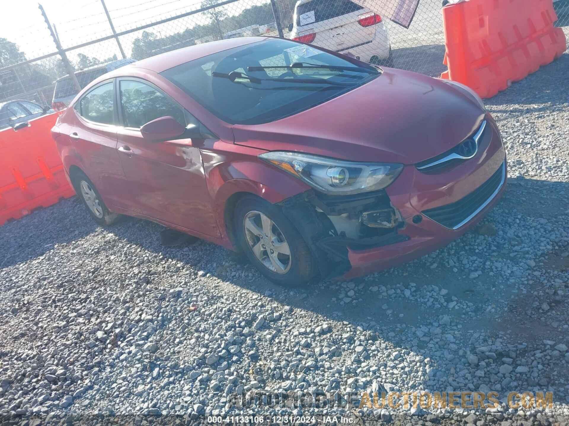 KMHDH4AE1EU170956 HYUNDAI ELANTRA 2014