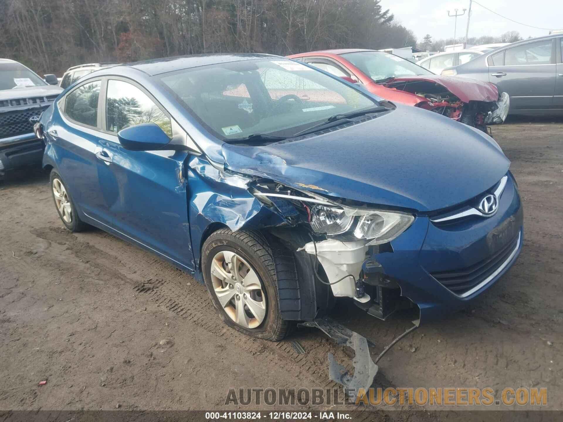 KMHDH4AE1GU571880 HYUNDAI ELANTRA 2016