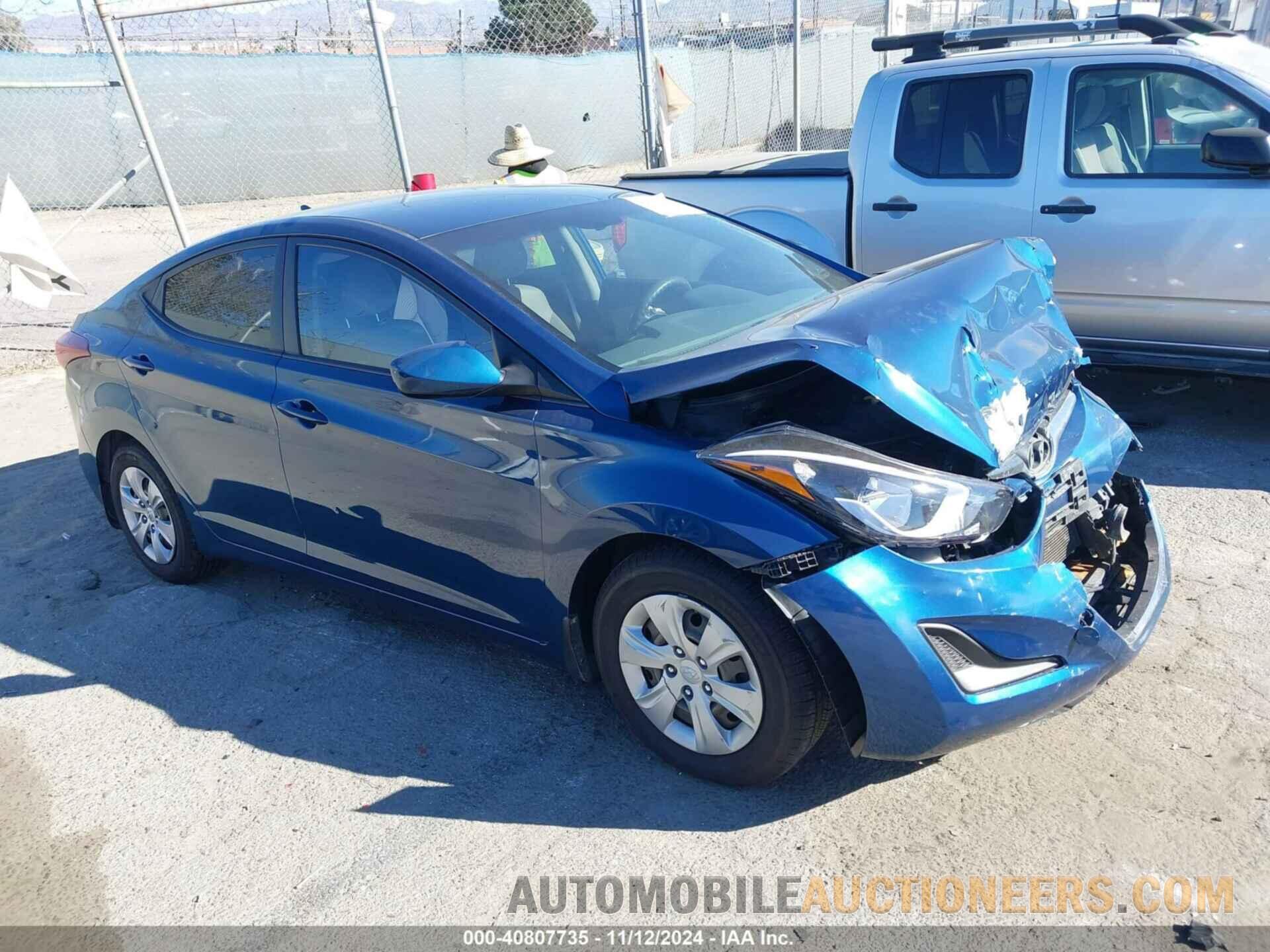 KMHDH4AE2GU483310 HYUNDAI ELANTRA 2016