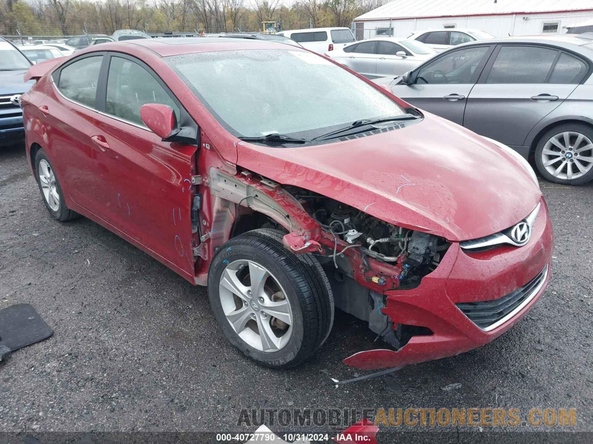 KMHDH4AE2GU628510 HYUNDAI ELANTRA 2016