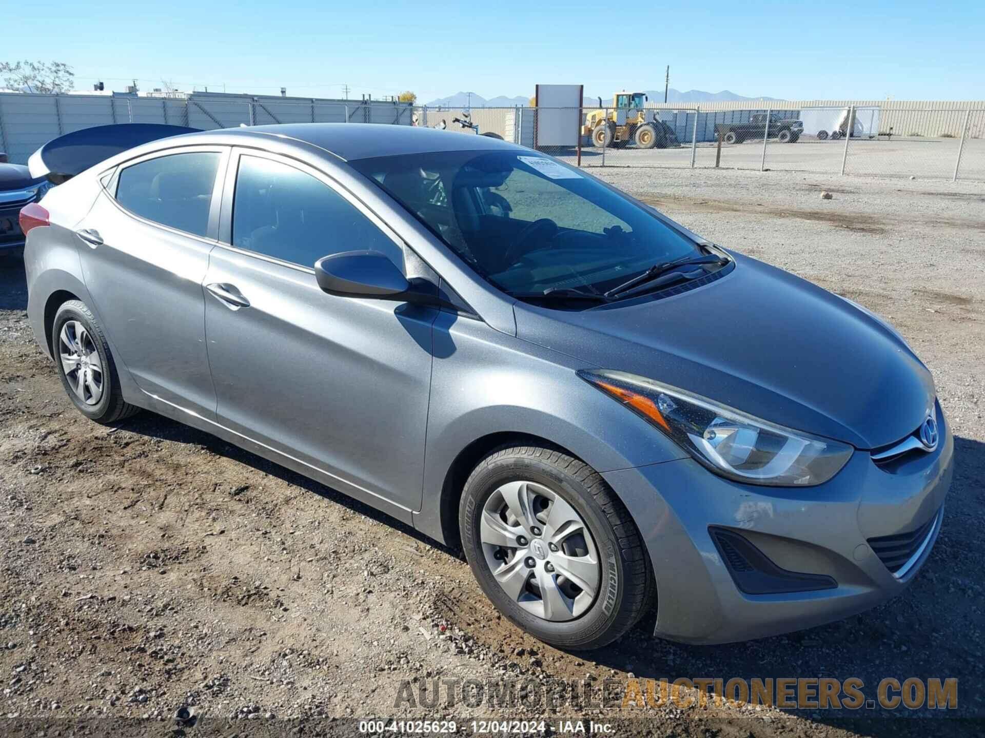 KMHDH4AE3GU622165 HYUNDAI ELANTRA 2016