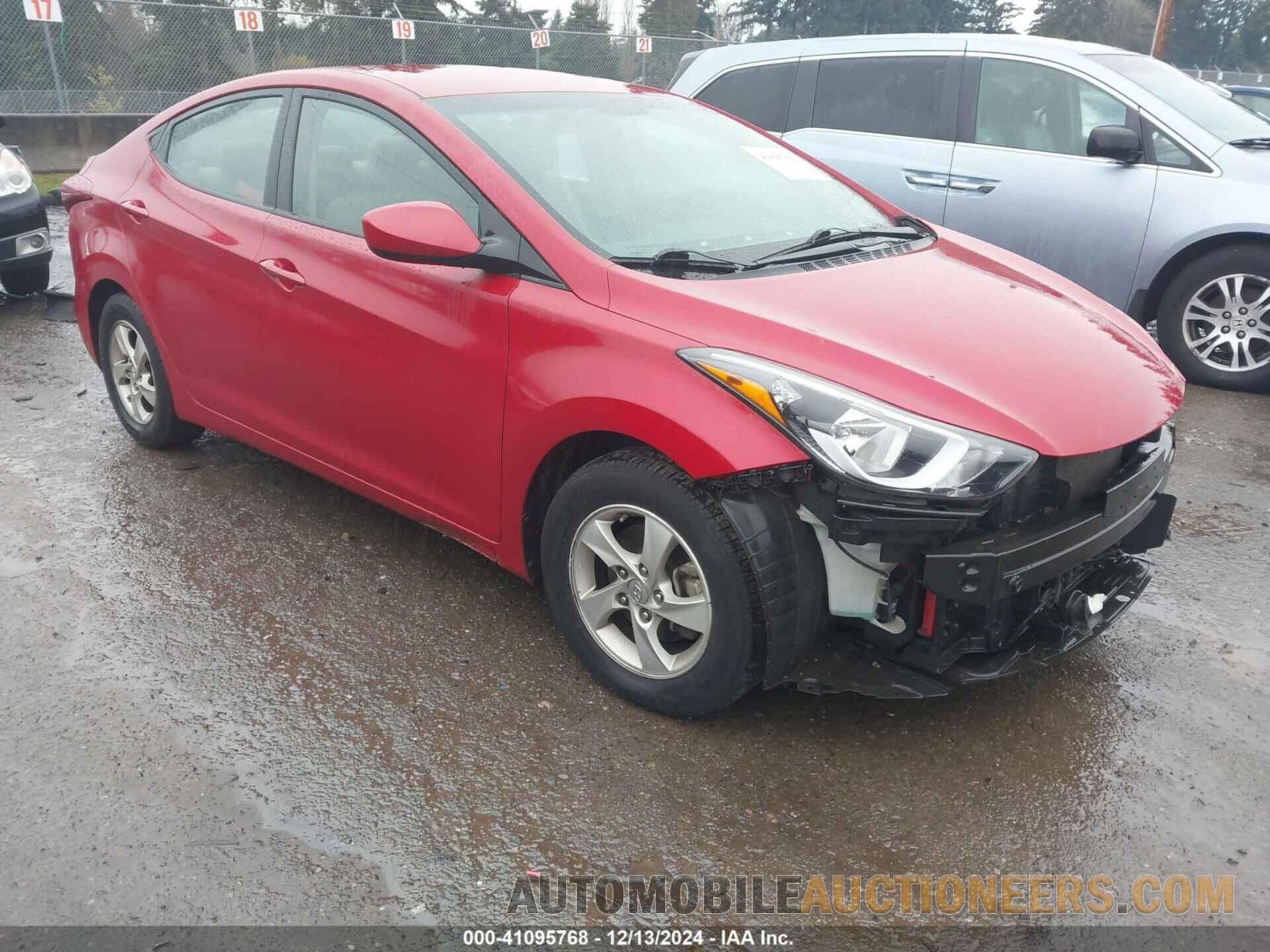 KMHDH4AE4EU207563 HYUNDAI ELANTRA 2014