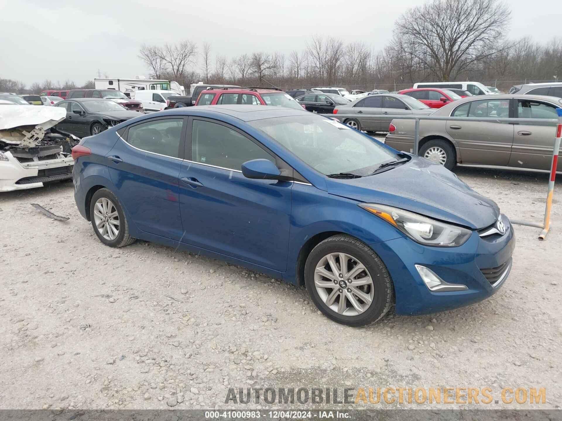 KMHDH4AE8FU392315 HYUNDAI ELANTRA 2015