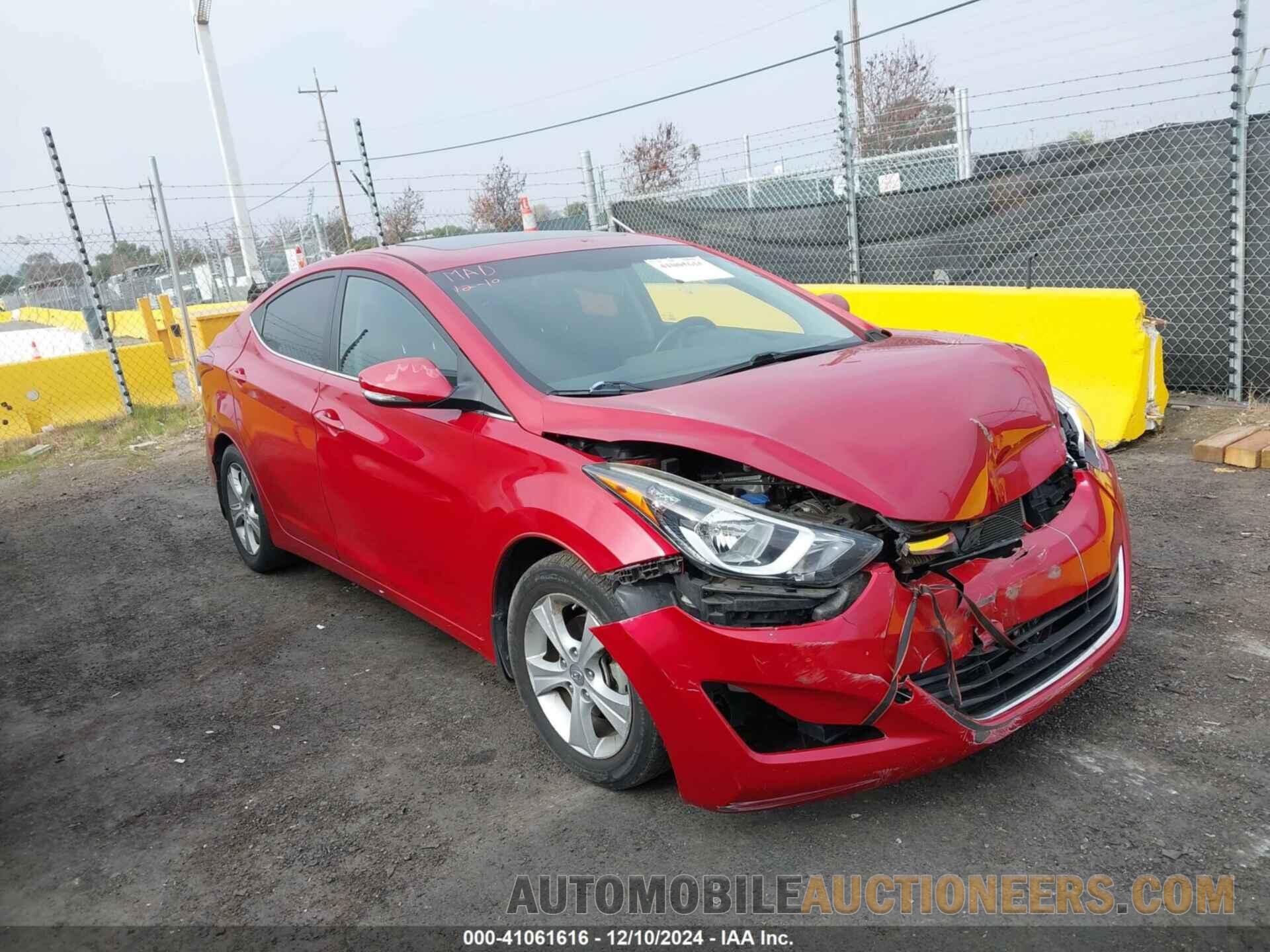 KMHDH4AE8GU482856 HYUNDAI ELANTRA 2016