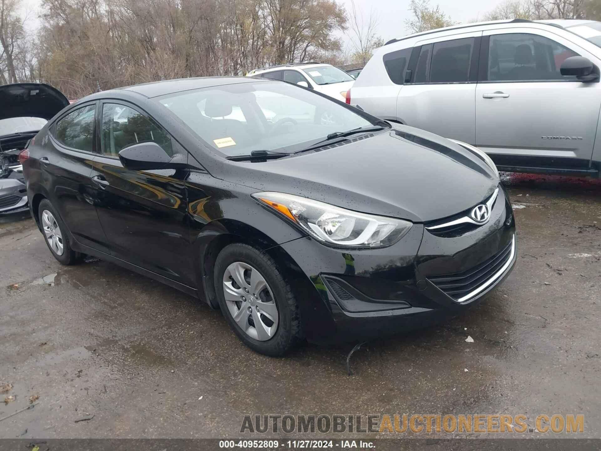 KMHDH4AE8GU501597 HYUNDAI ELANTRA 2016