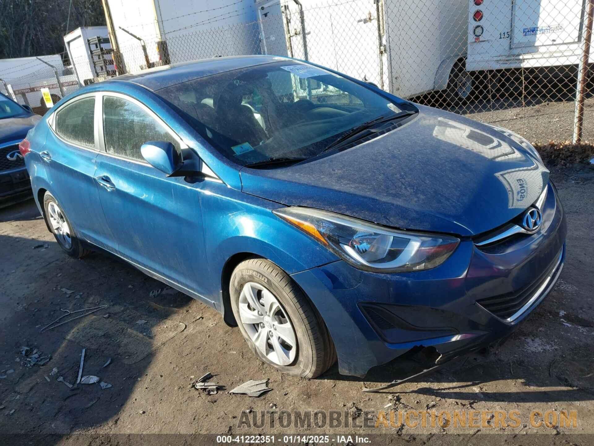 KMHDH4AE8GU517699 HYUNDAI ELANTRA 2016