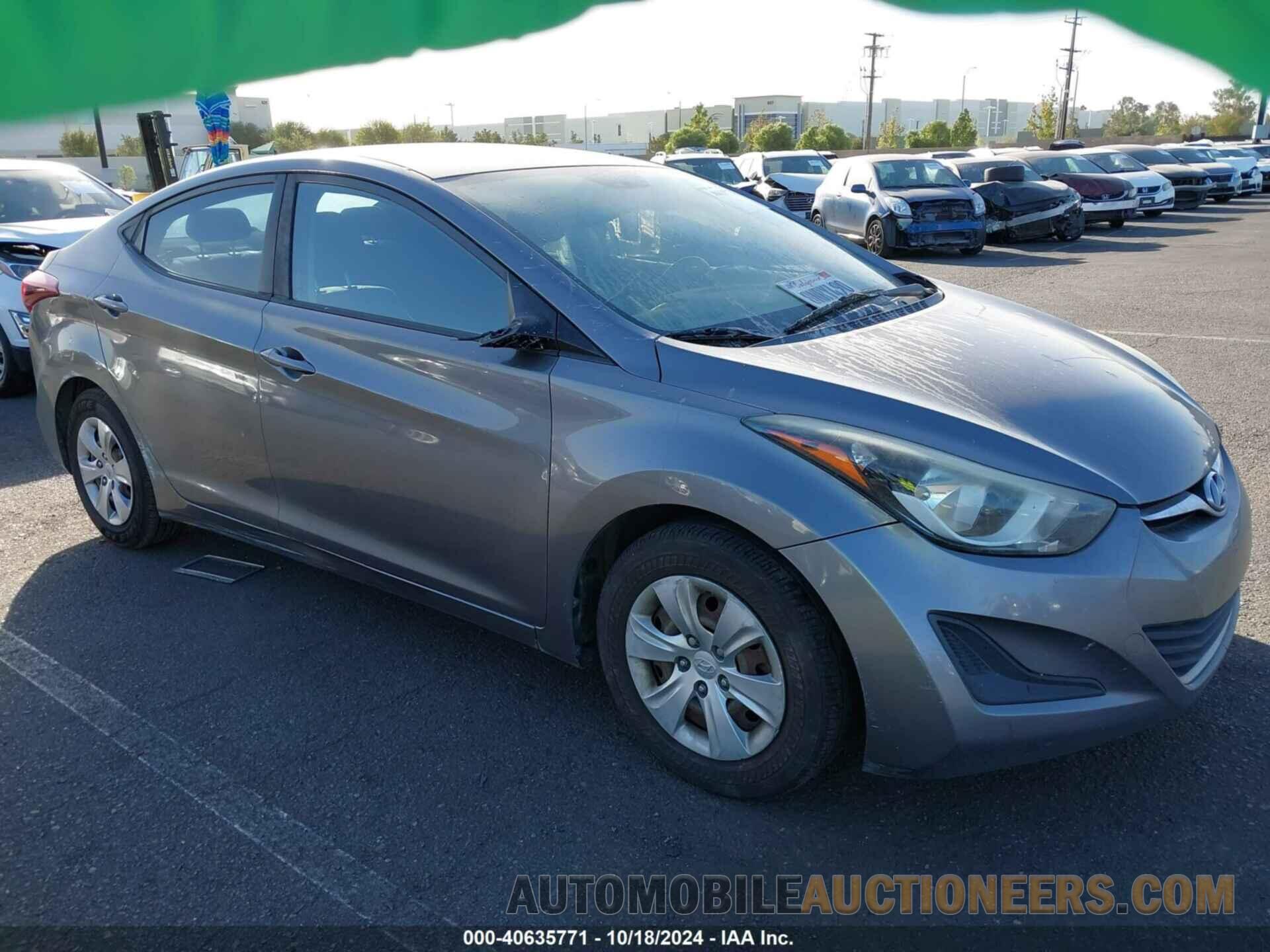 KMHDH4AE8GU636790 HYUNDAI ELANTRA 2016