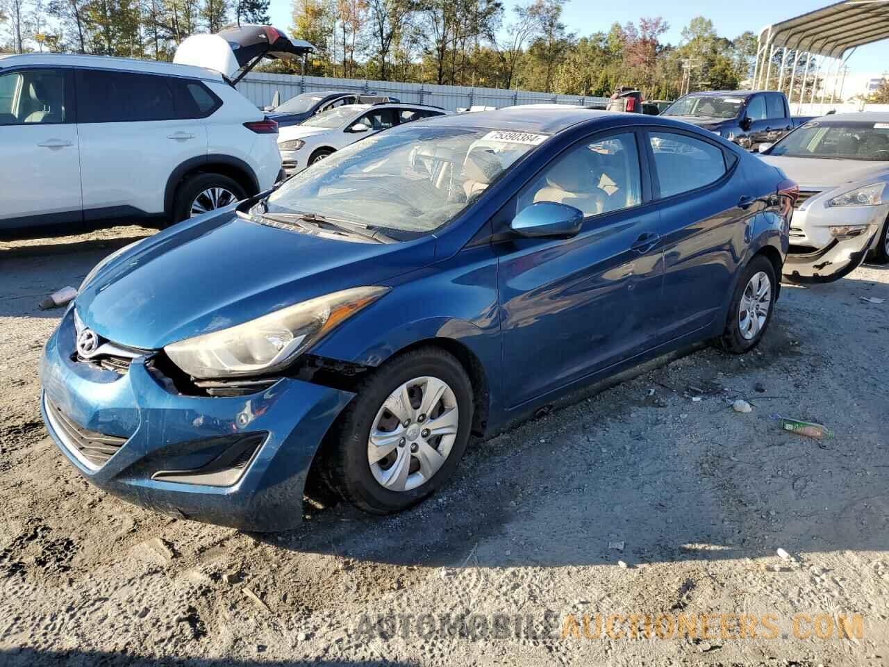 KMHDH4AE8GU651273 HYUNDAI ELANTRA 2016