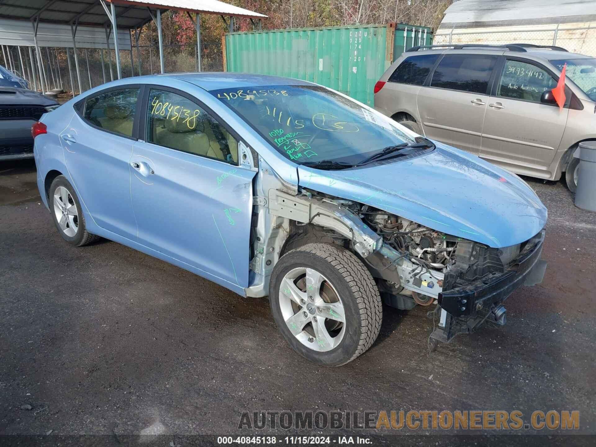 KMHDH4AE9CU291361 HYUNDAI ELANTRA 2012