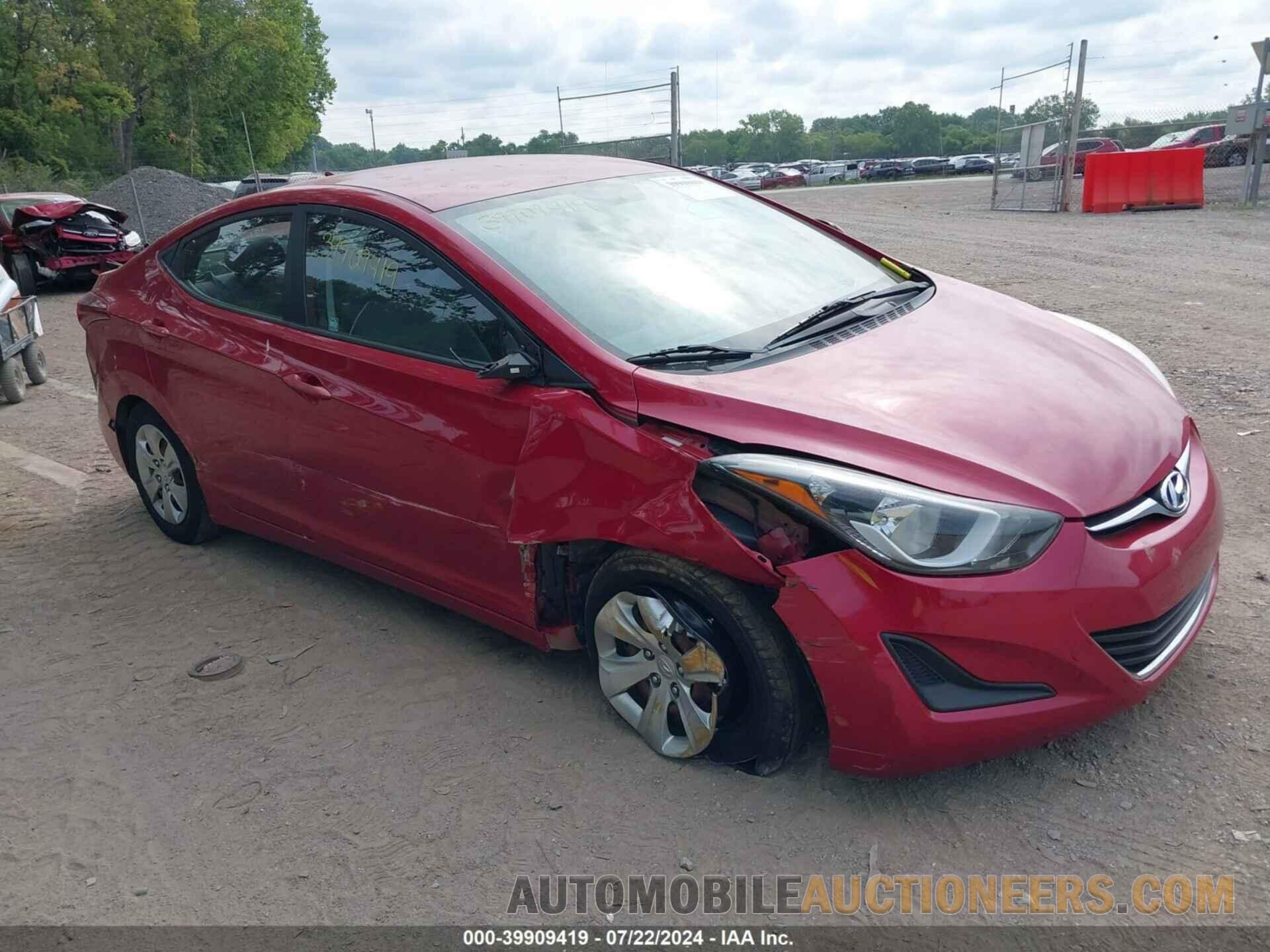 KMHDH4AE9GU541204 HYUNDAI ELANTRA 2016