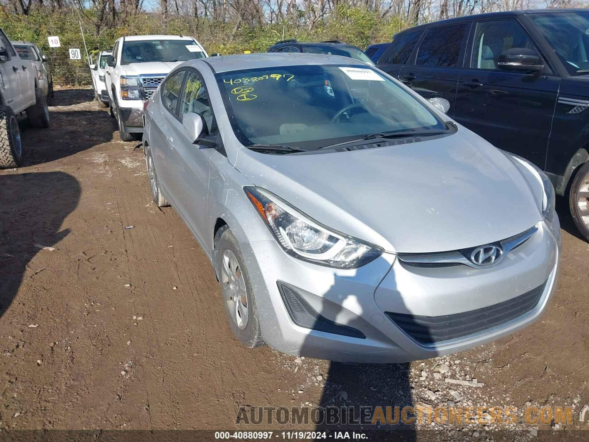 KMHDH4AEXGU512293 HYUNDAI ELANTRA 2016