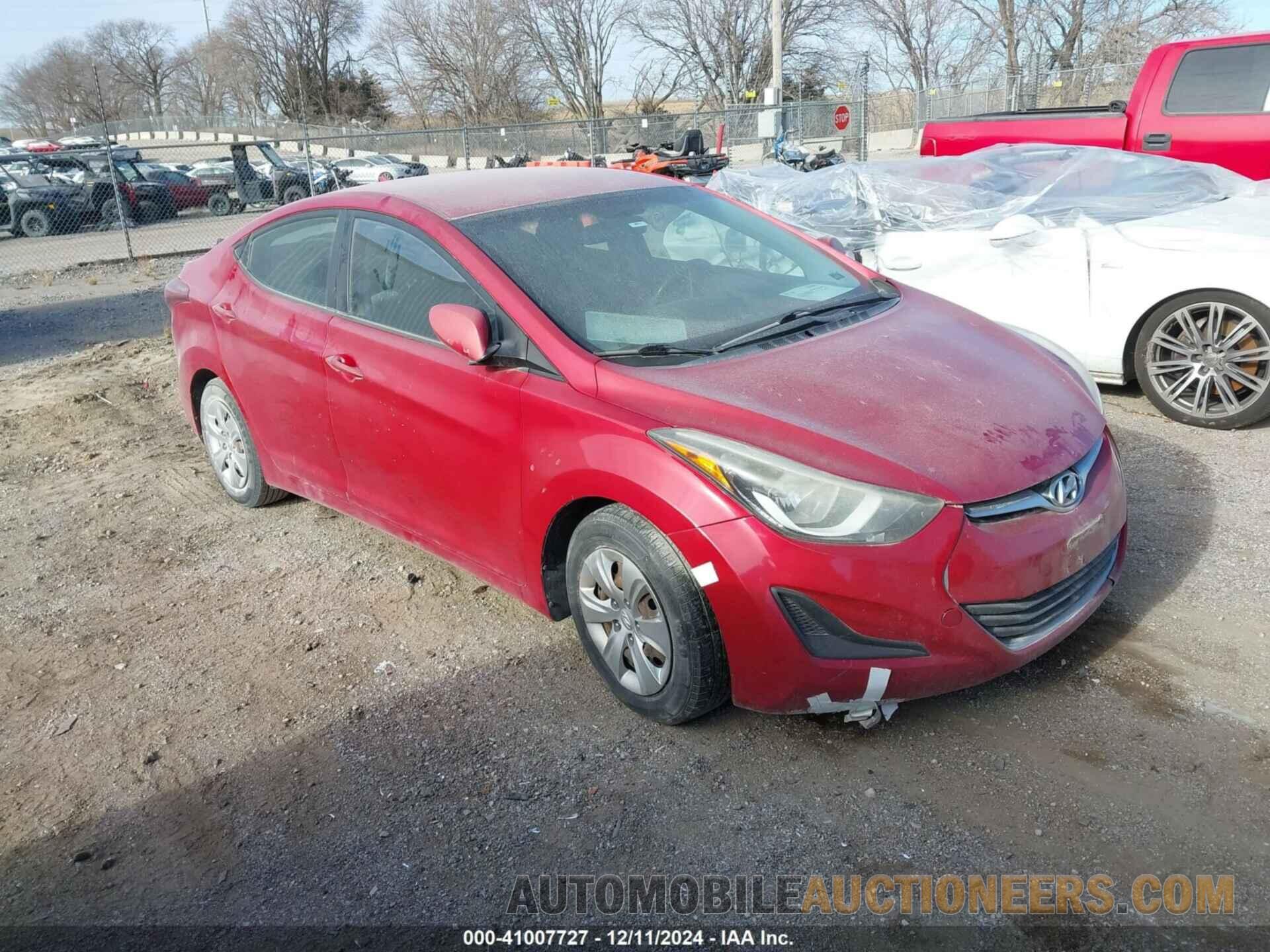 KMHDH4AEXGU546170 HYUNDAI ELANTRA 2016