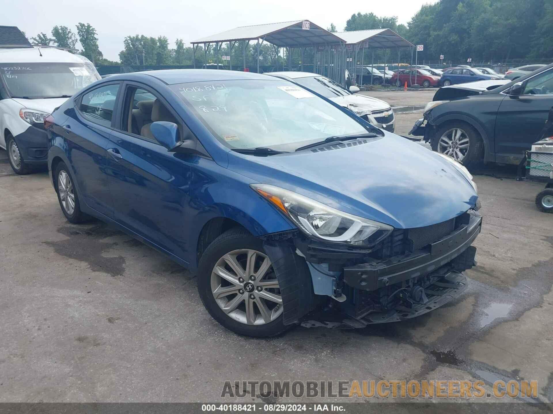 KMHDH4AEXGU617660 HYUNDAI ELANTRA 2016