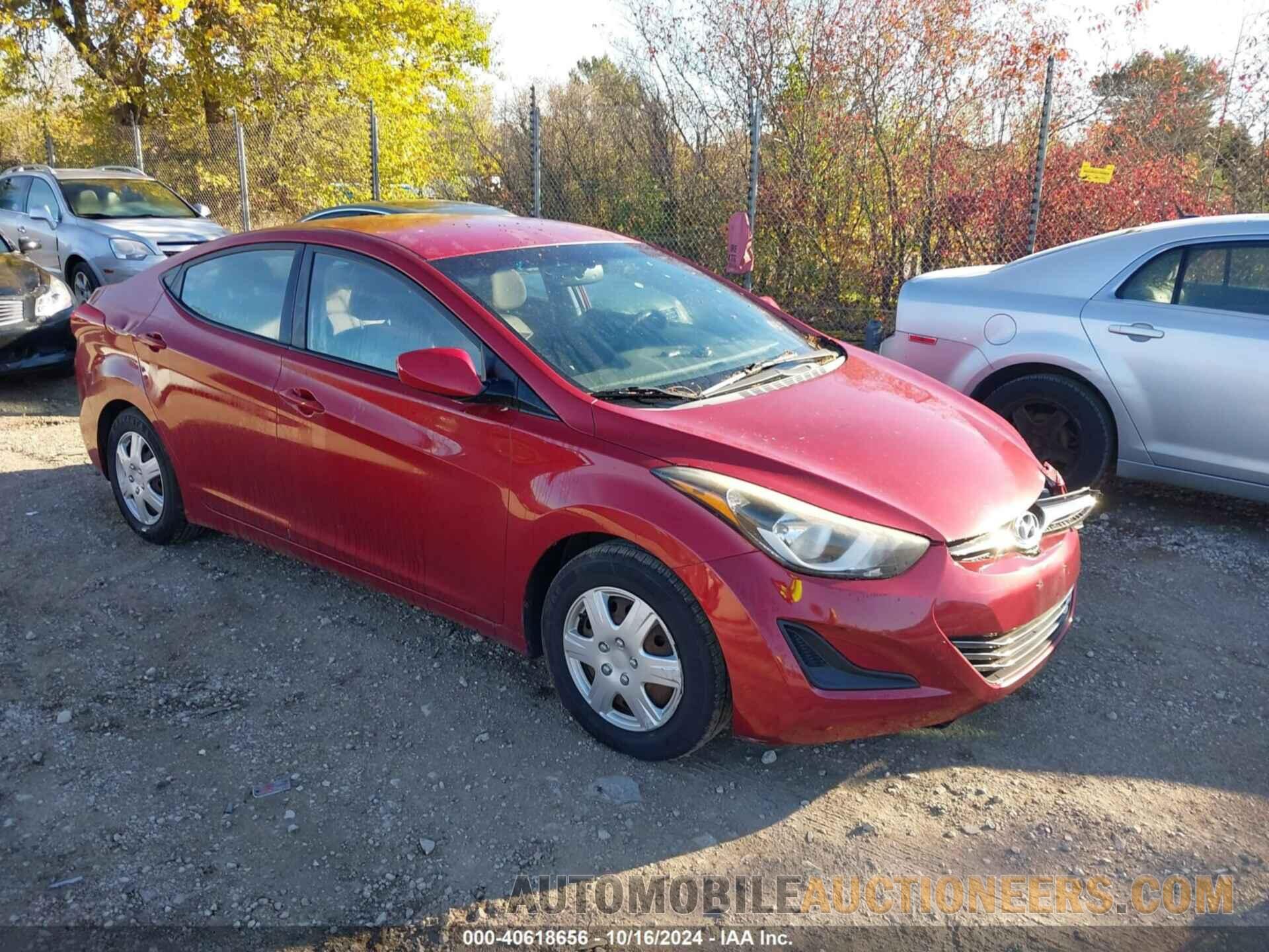 KMHDH4AEXGU621630 HYUNDAI ELANTRA 2016