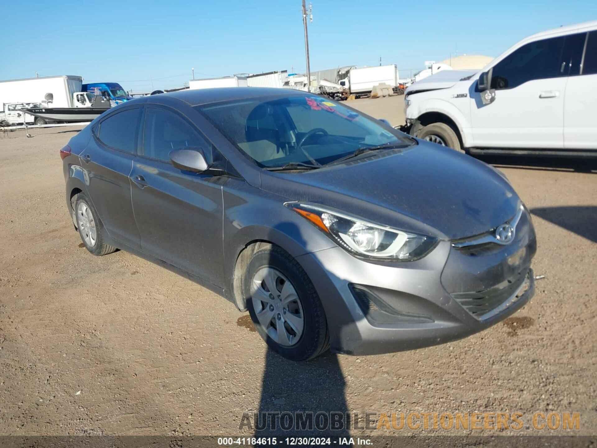 KMHDH4AEXGU647130 HYUNDAI ELANTRA 2016