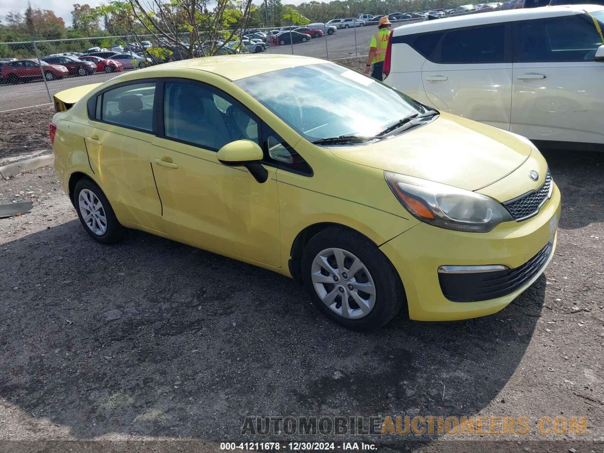 KNADM4A36G6665544 KIA RIO 2016