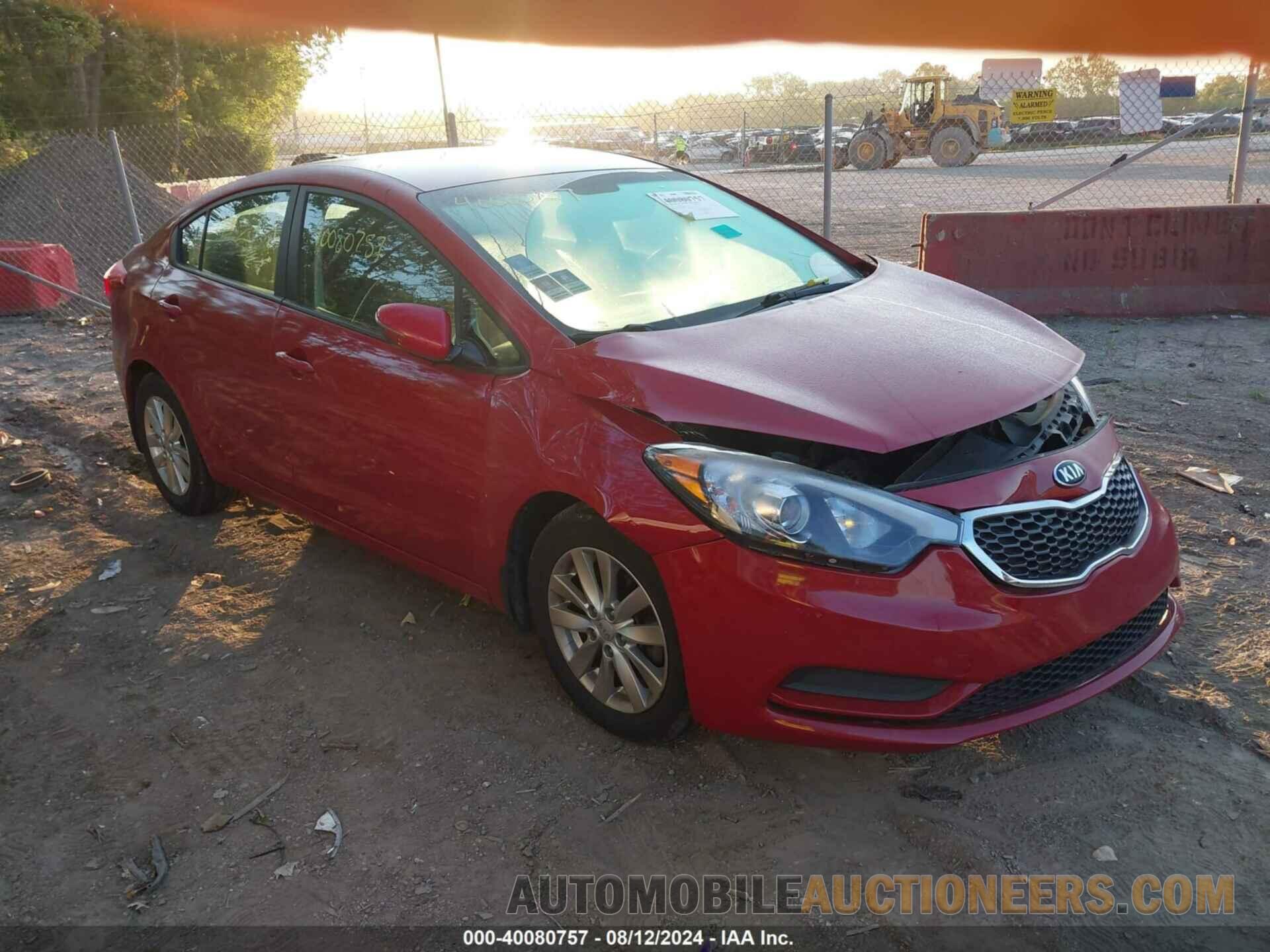 KNAFX4A67G5480225 KIA FORTE 2016