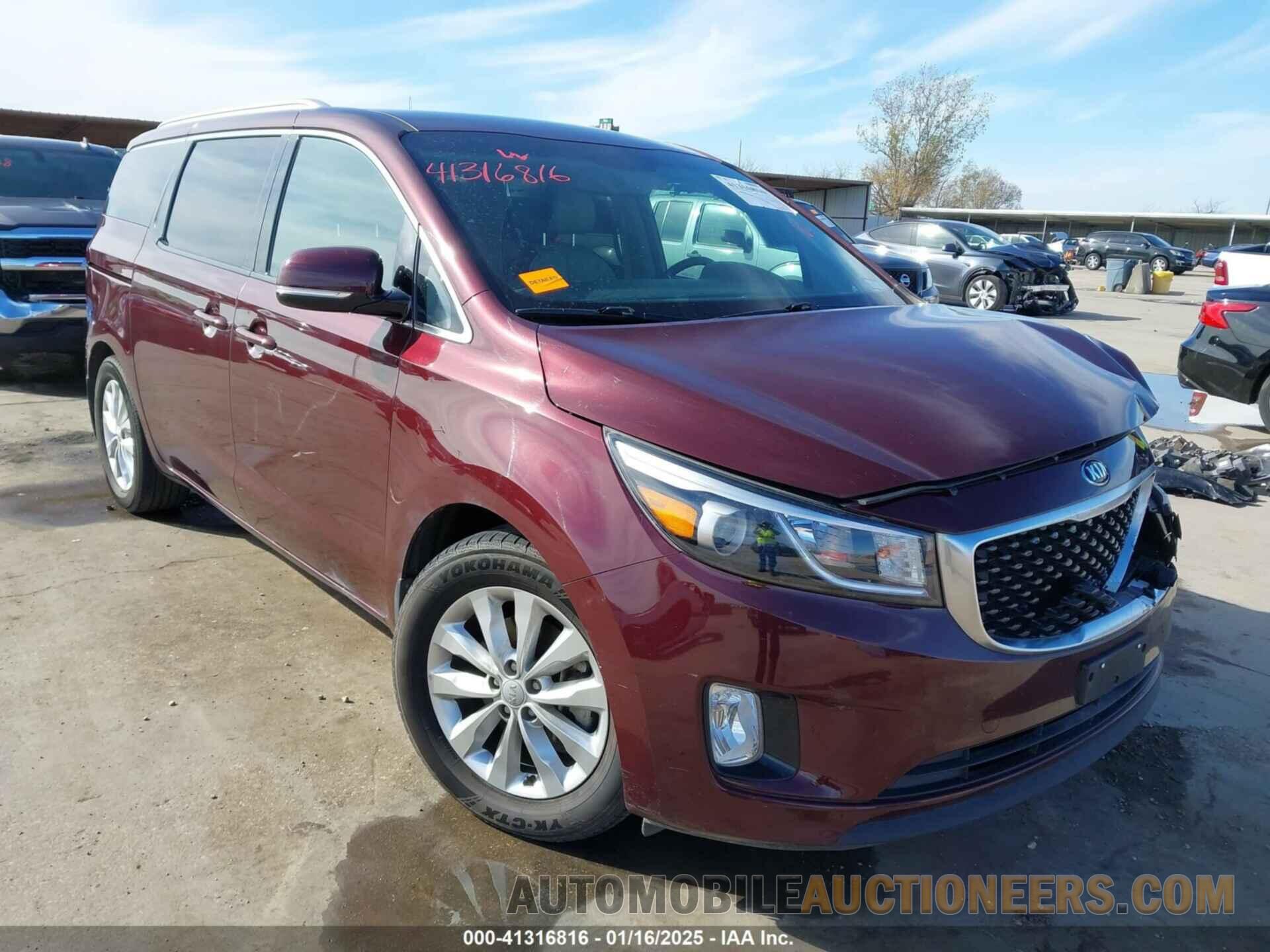 KNDMC5C11G6210138 KIA SEDONA 2016