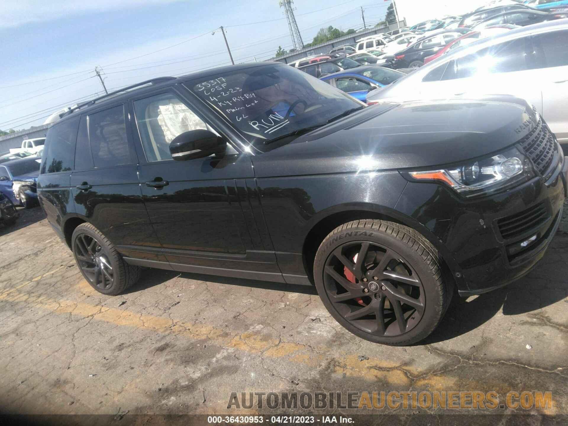 SALGS2EFXGA300160 LAND ROVER RANGE ROVER 2016