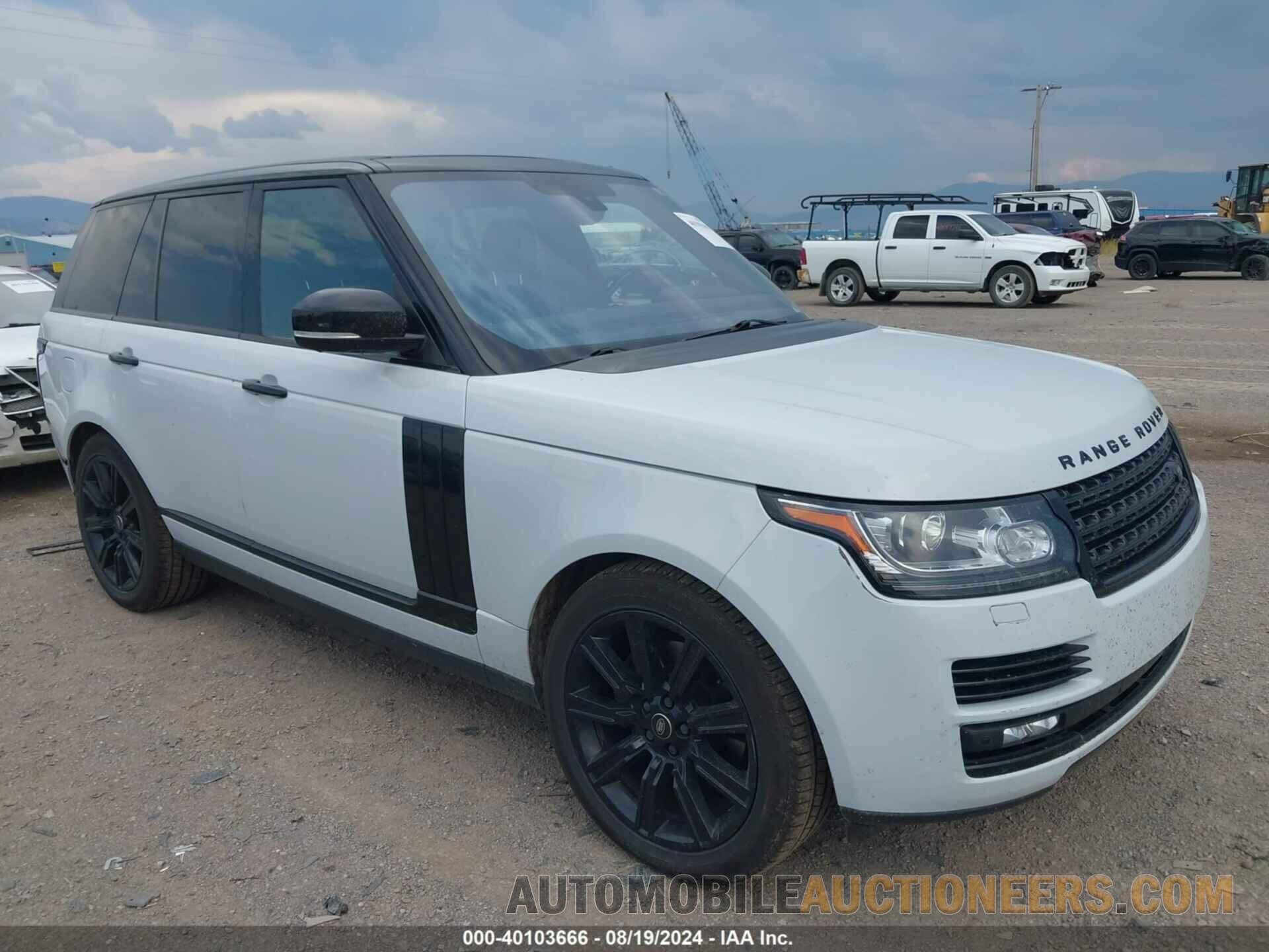 SALGS2KF0GA260286 LAND ROVER RANGE ROVER 2016