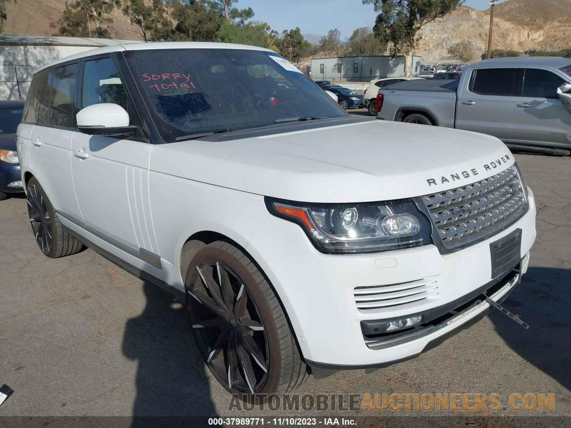 SALGS2KF2GA247751 LAND ROVER RANGE ROVER 2016