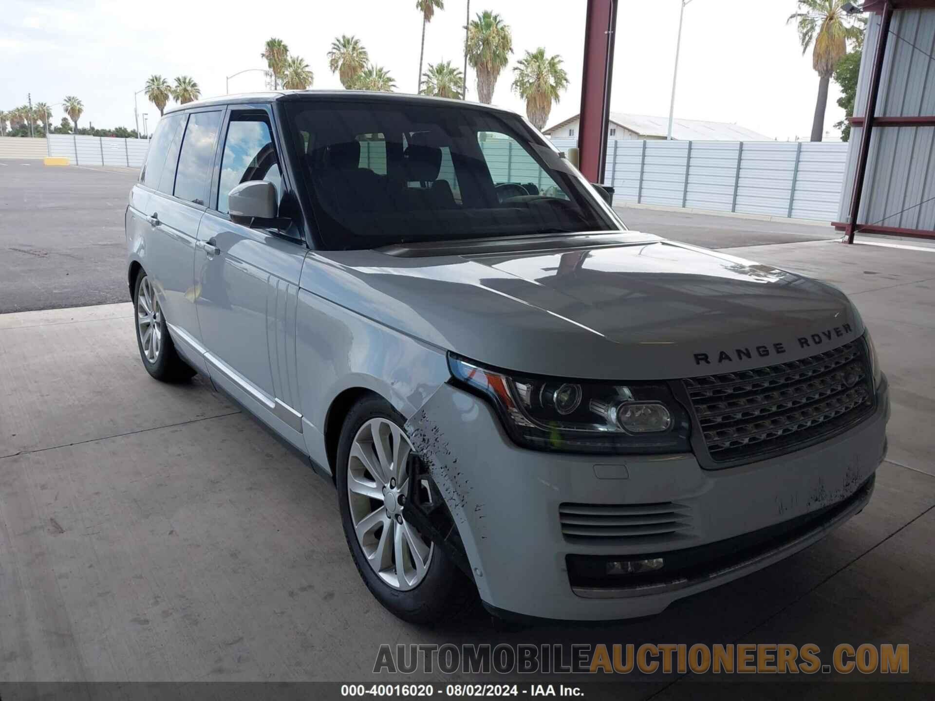 SALGS2KF3GA244325 LAND ROVER RANGE ROVER 2016