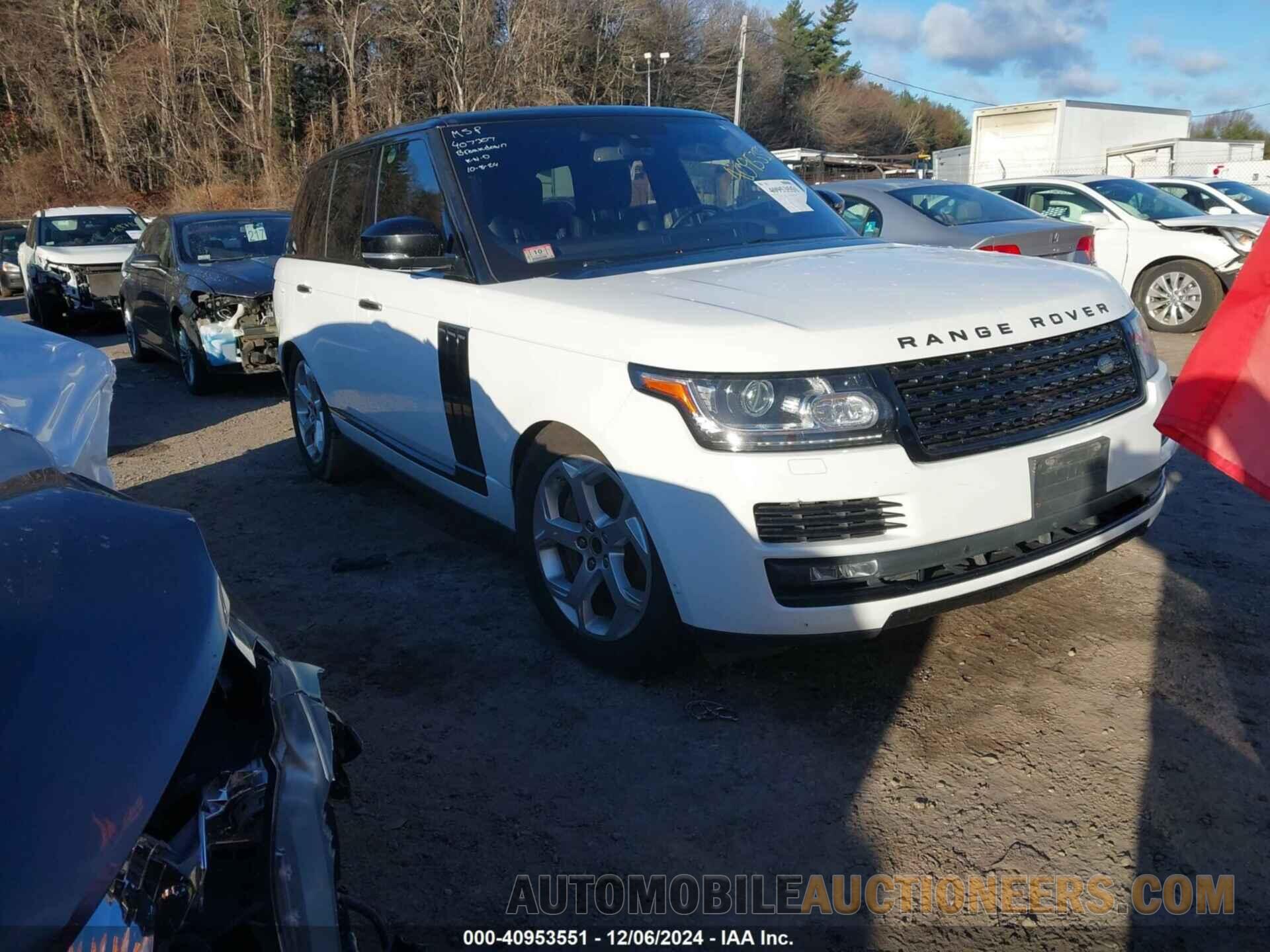 SALGS2VF1GA283572 LAND ROVER RANGE ROVER 2016