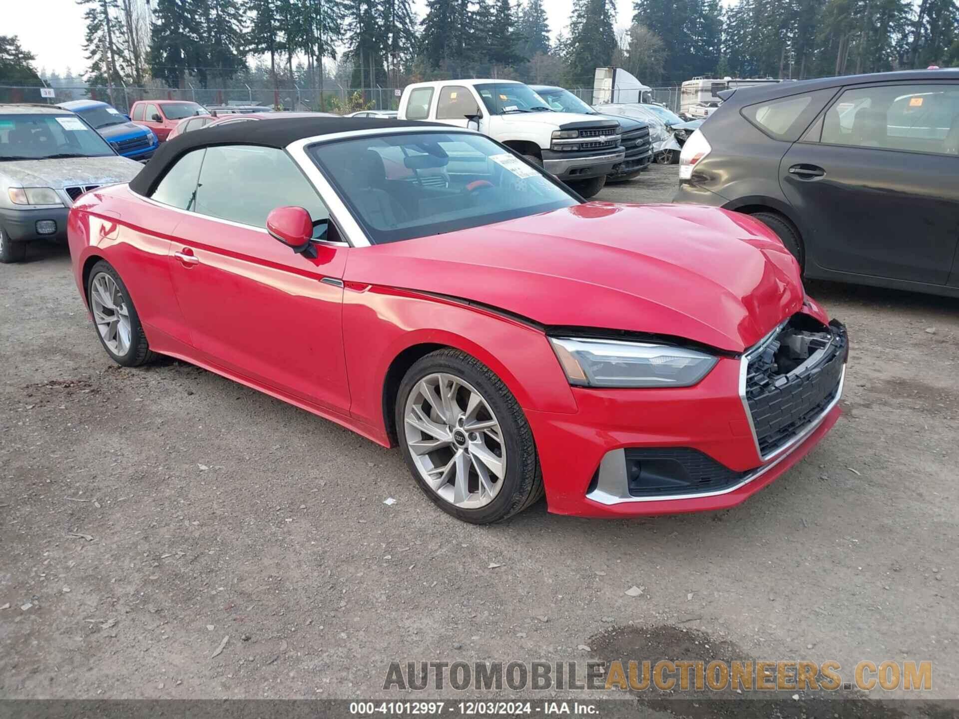 WAU2AGF52NN007511 AUDI A5 CABRIOLET 2022