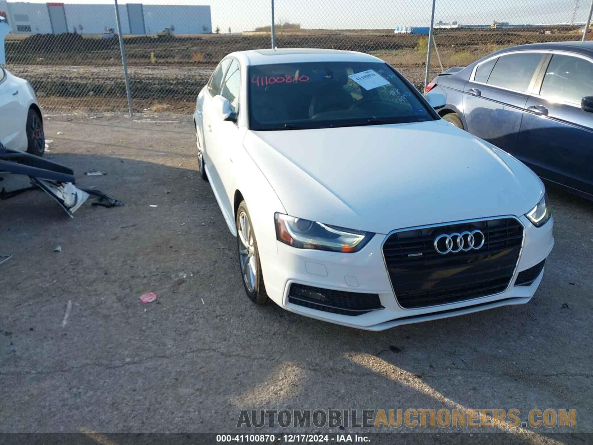 WAUBFAFL6GN015837 AUDI A4 2016