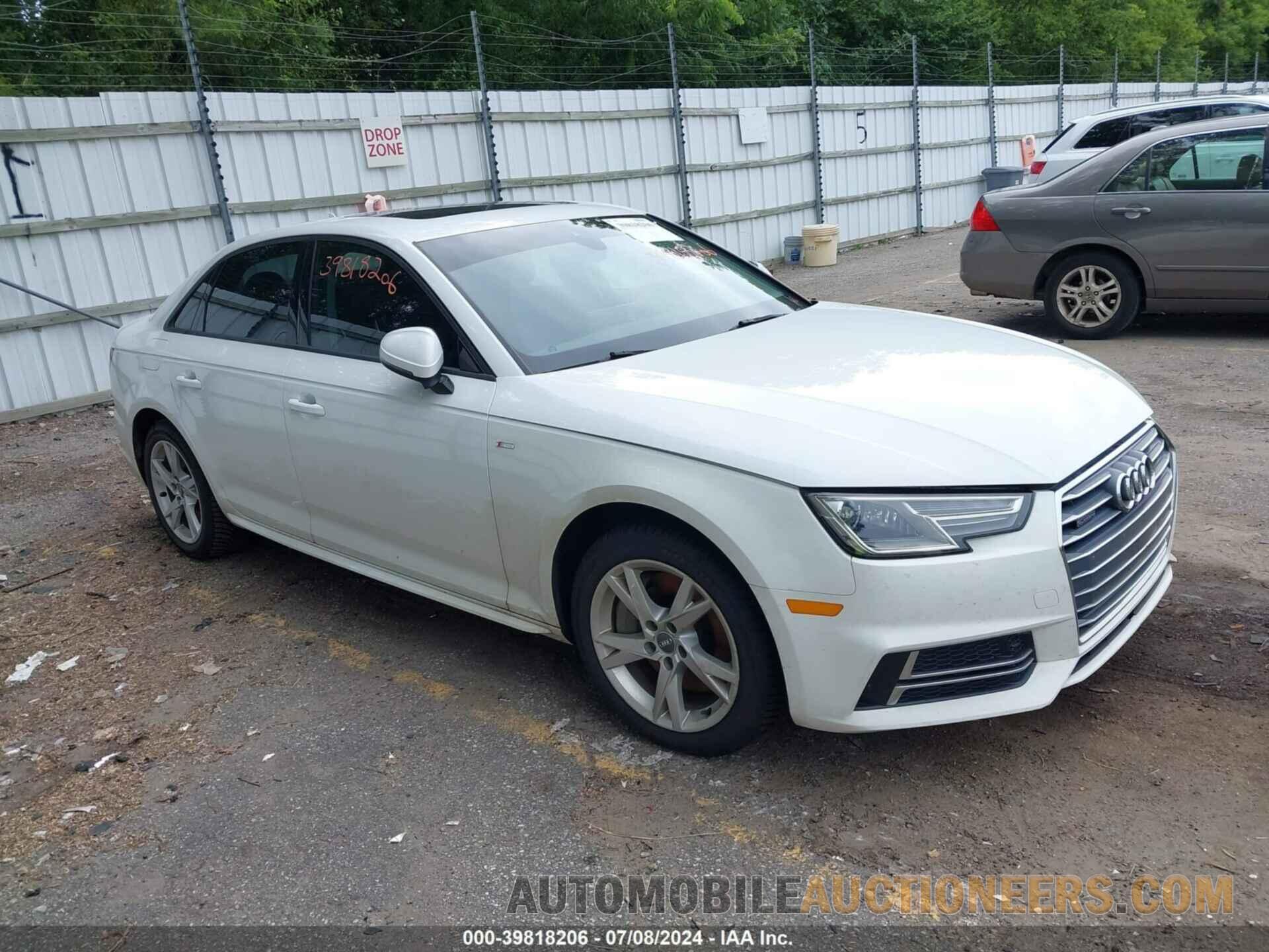 WAUDNAF42JA210076 AUDI A4 2018