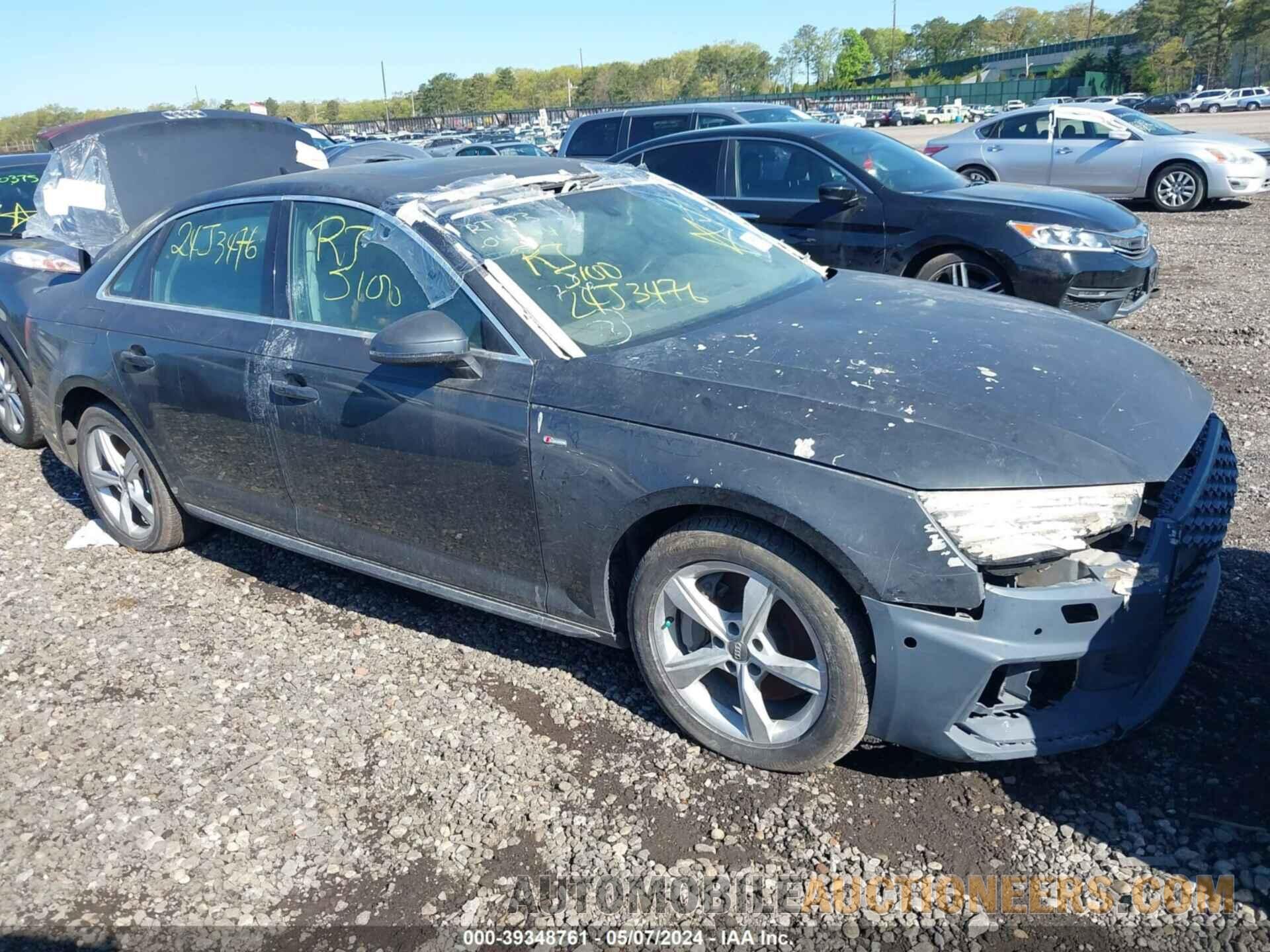 WAUDNAF42KA022272 AUDI A4 2019