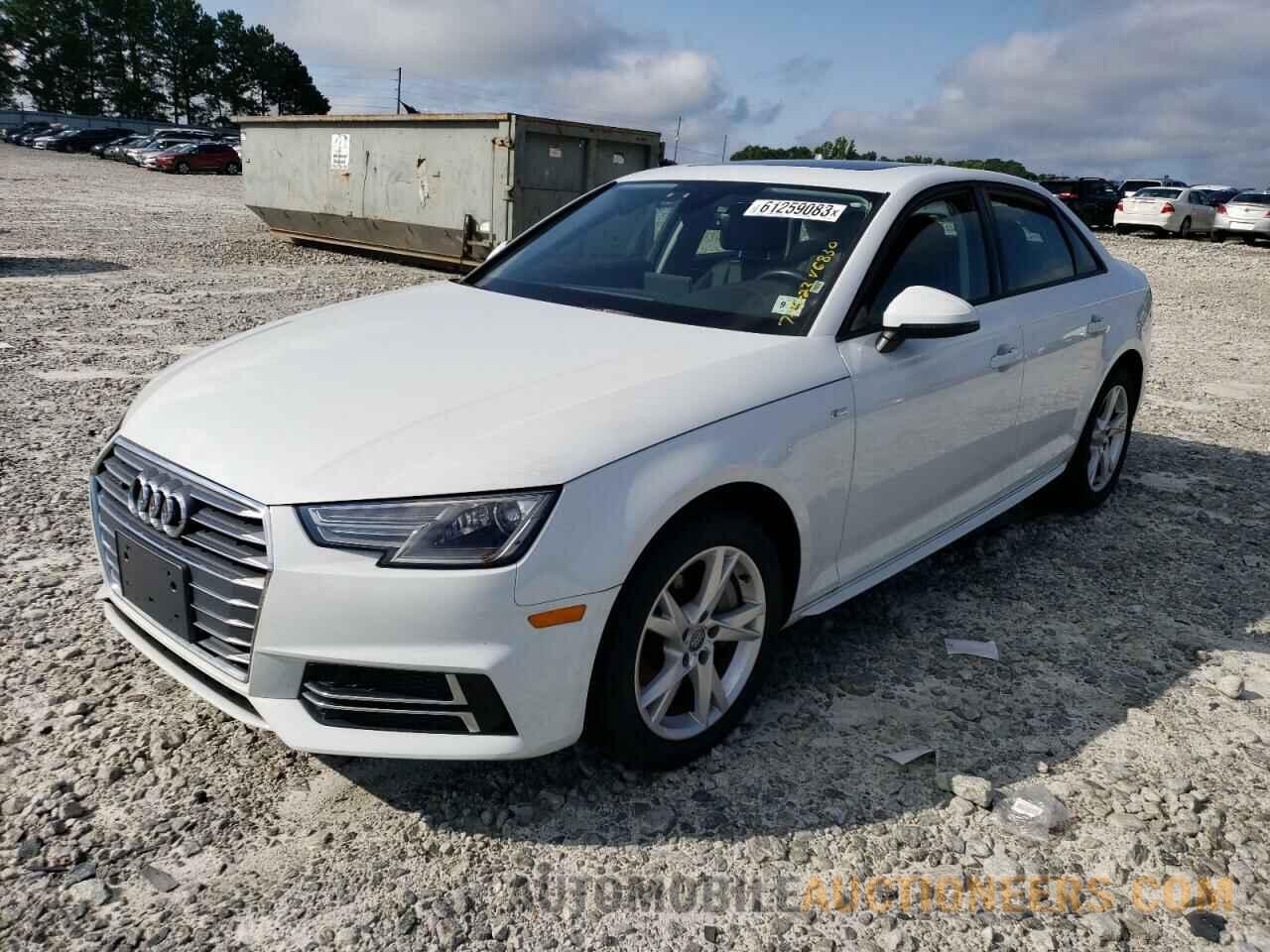 WAUDNAF43JN016830 AUDI A4 2018