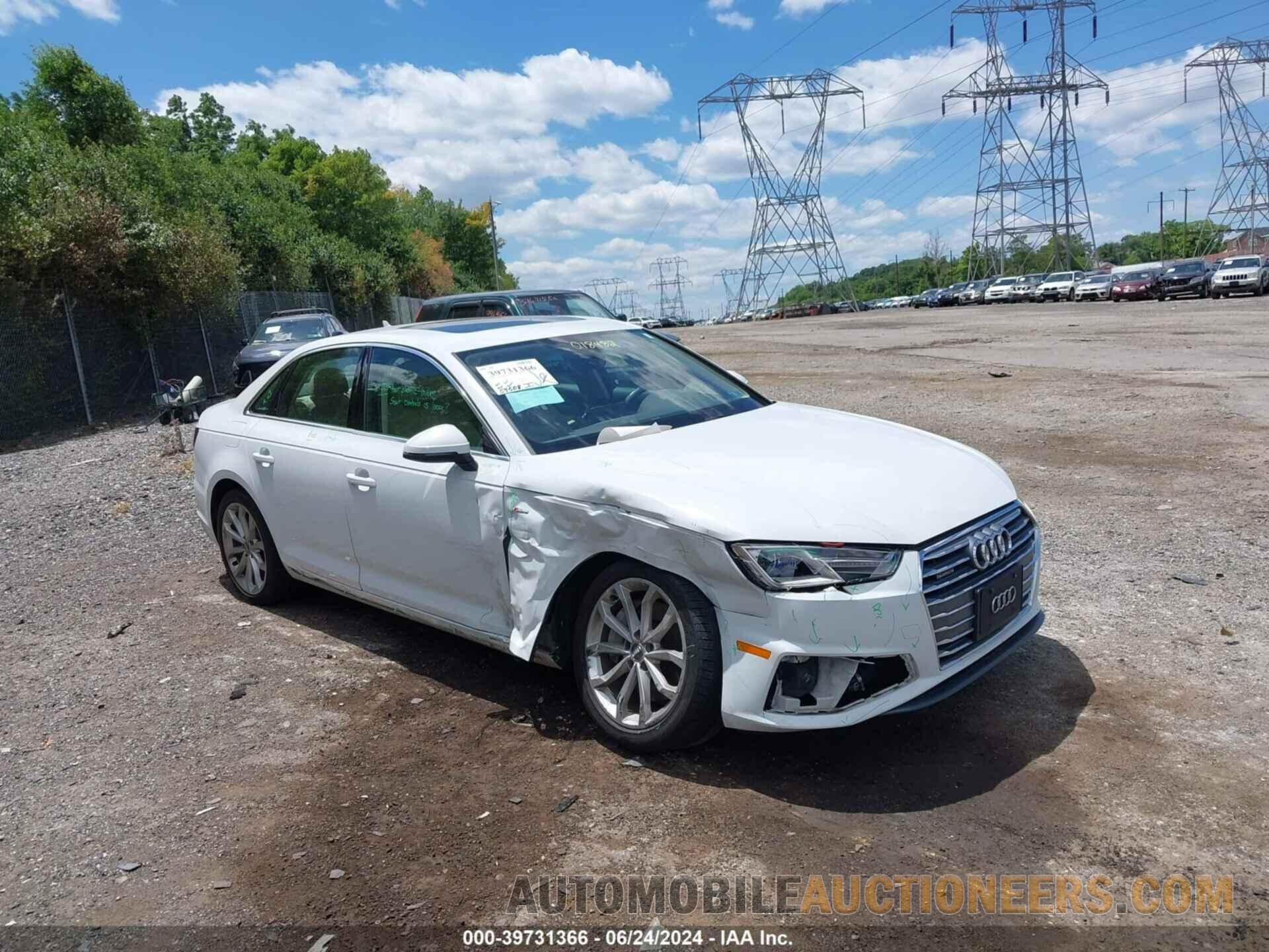 WAUDNAF43KN018482 AUDI A4 2019