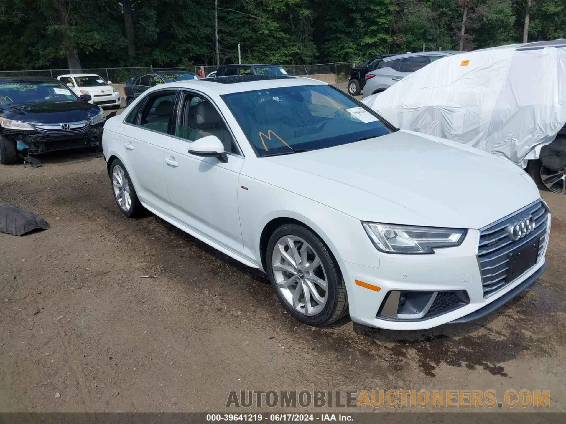 WAUENAF46KA006919 AUDI A4 2019