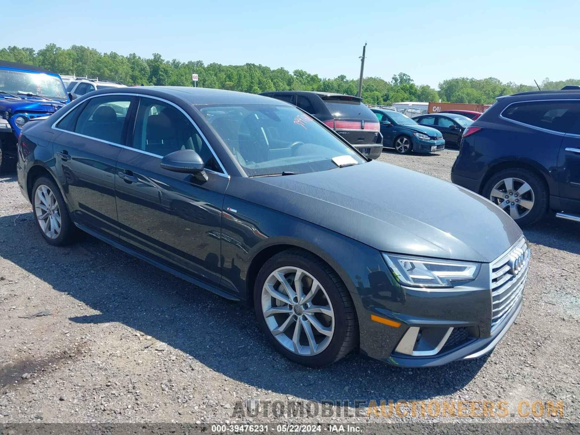 WAUENAF49KA040658 AUDI A4 2019