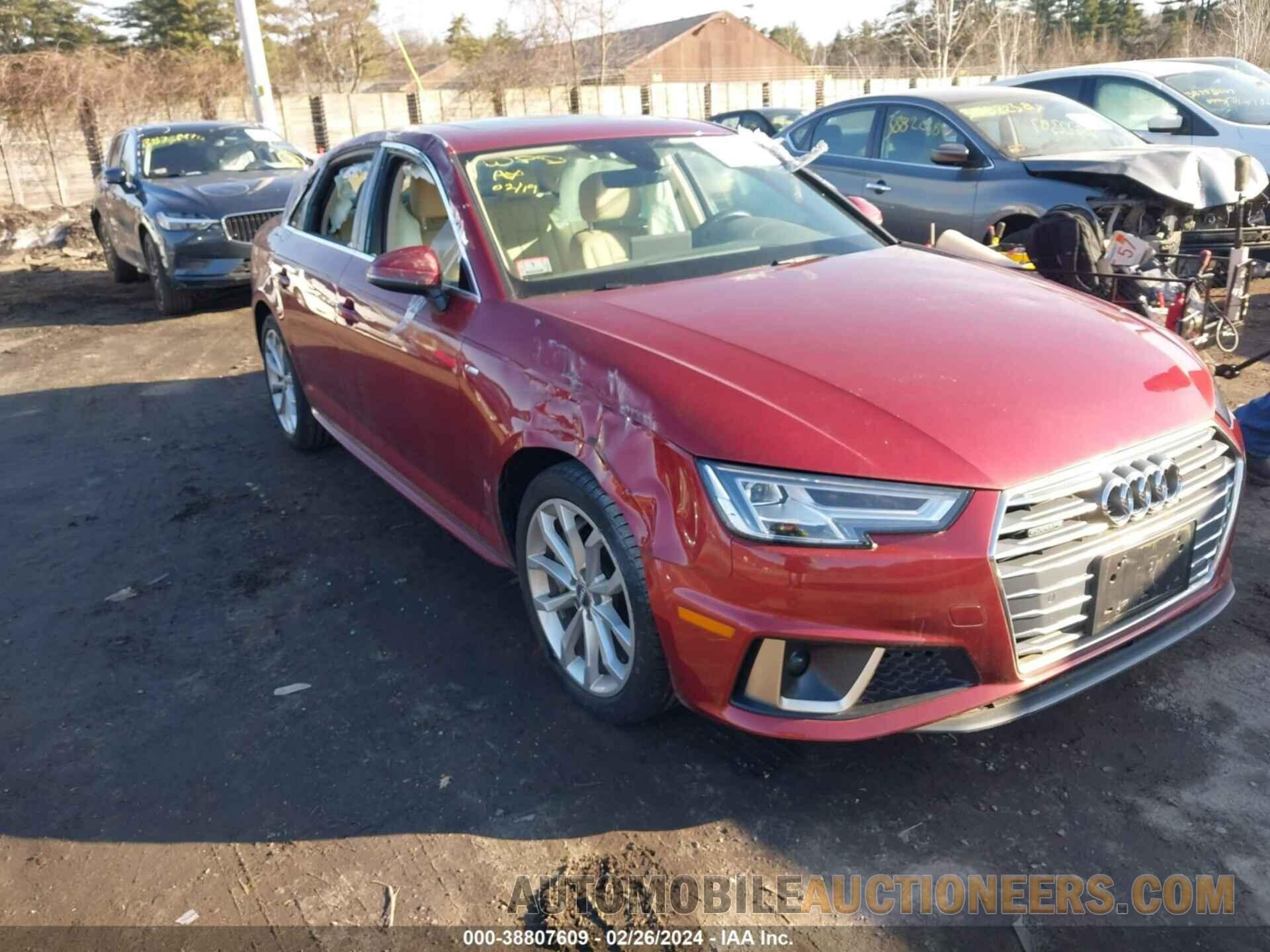 WAUENAF49KA114337 AUDI A4 2019