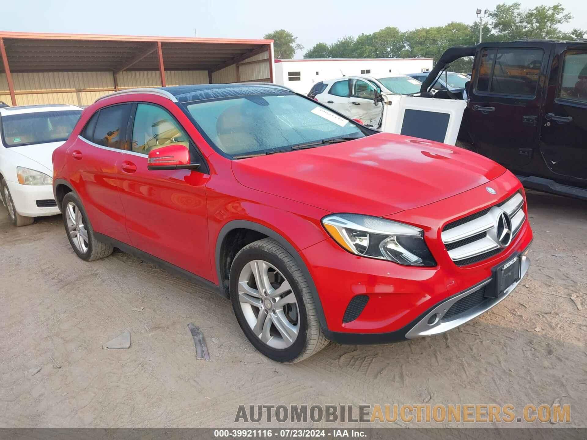 WDCTG4GB1FJ177077 MERCEDES-BENZ GLA 250 2015