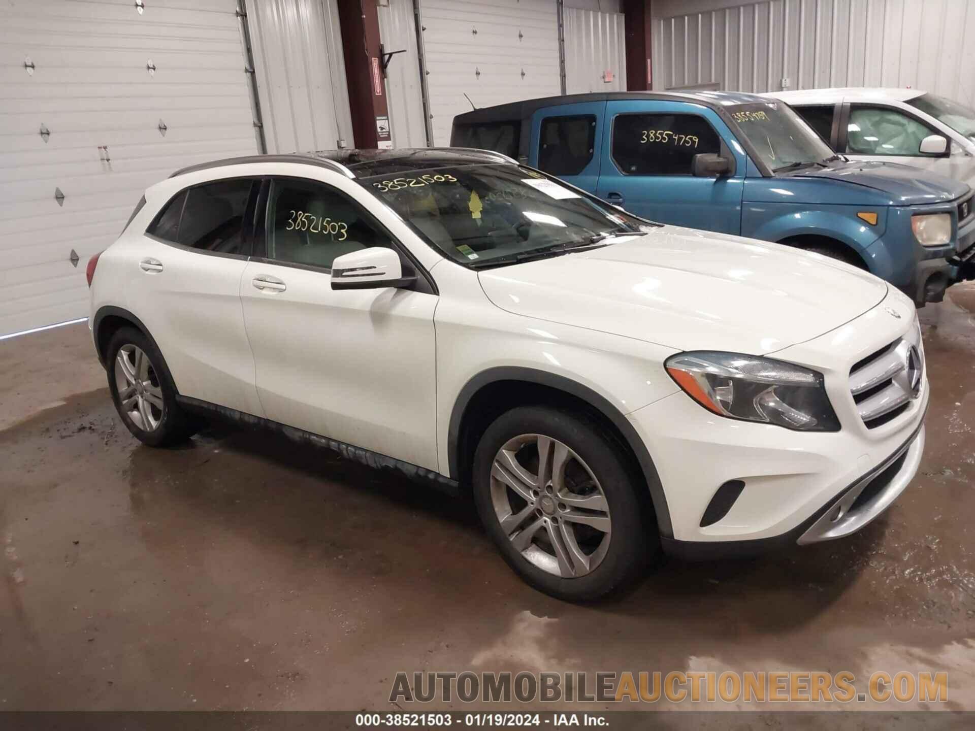 WDCTG4GBXGJ253297 MERCEDES-BENZ GLA 250 2016